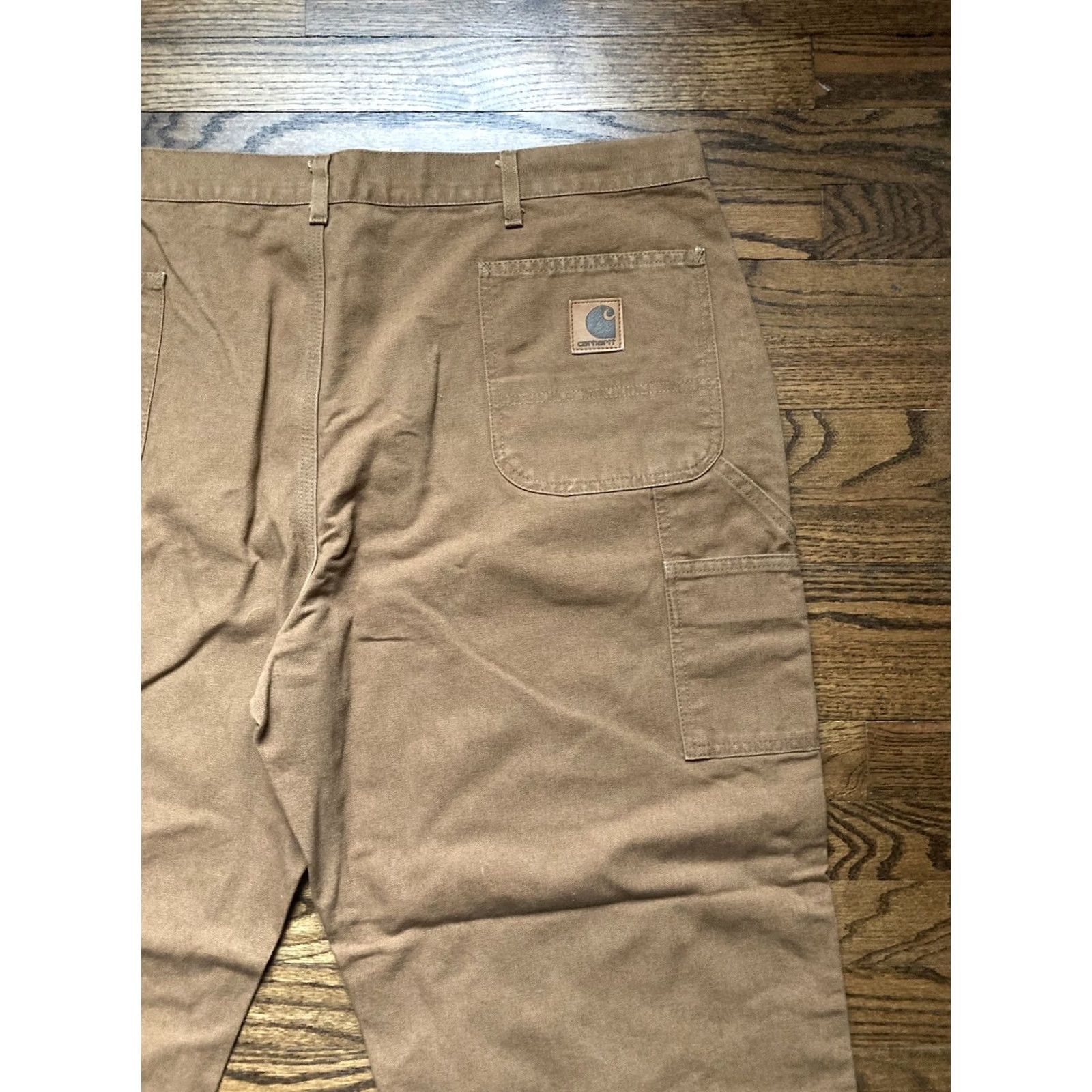 Carhartt VINTAGE Carhartt Pants Mens 46x30 Dungaree Brown Canvas Workwear Carpenter Straight Inseam 30 USA Washed Duck B11 BRN Size US 30 / EU 46 - 5 Thumbnail