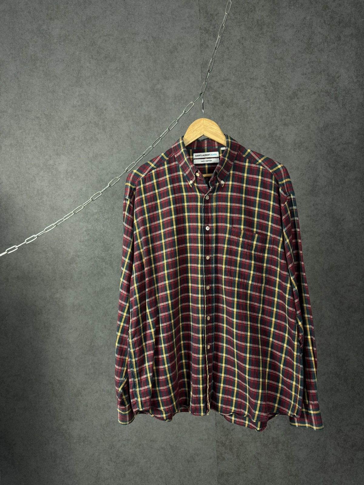 Yves Saint Laurent YSL Saint Laurent Jeans vintage designer logo shirt Size US XL / EU 56 / 4 - 1 Thumbnail
