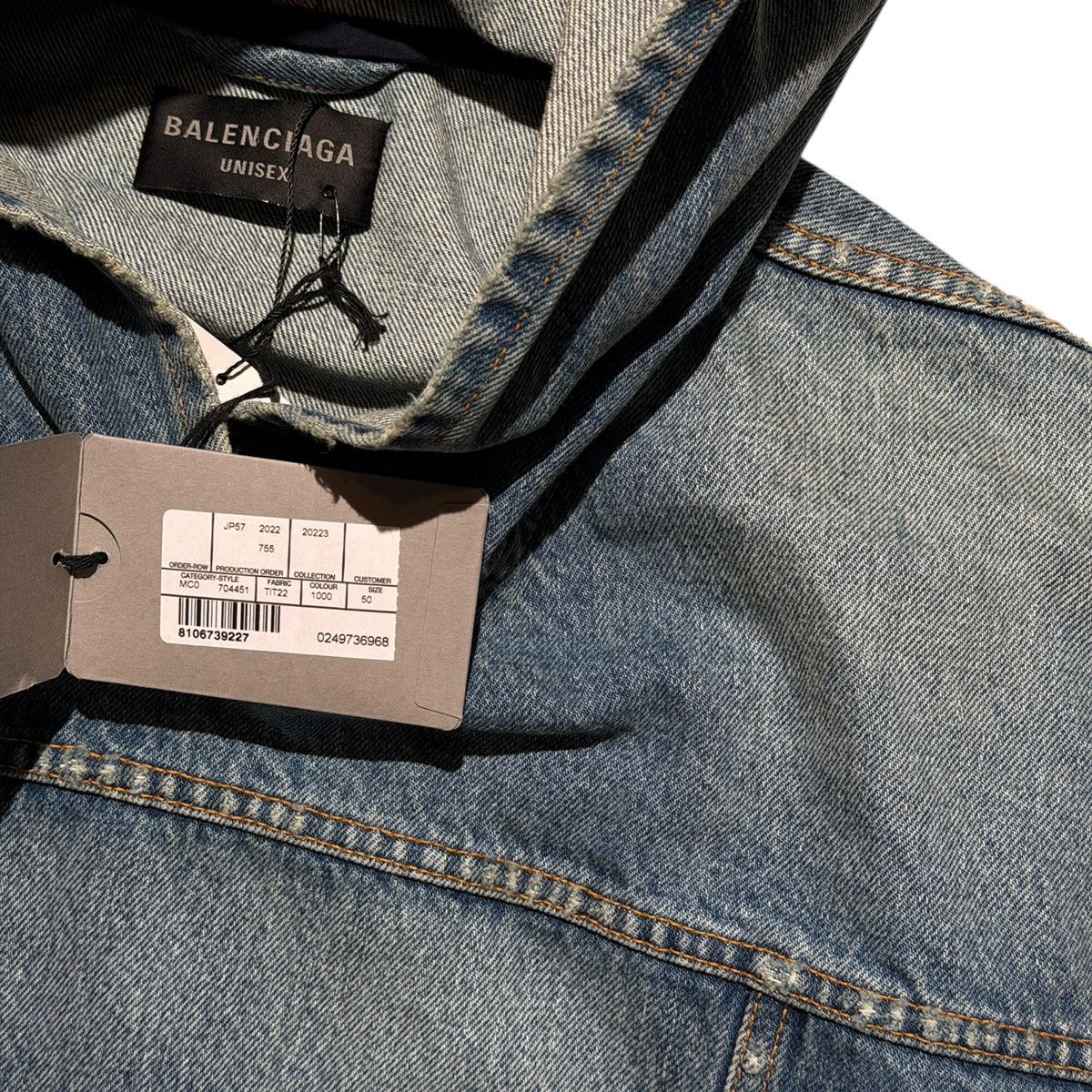 Balenciaga Denim hooded trucker jacket Size US L / EU 52-54 / 3 - 2 Thumbnail