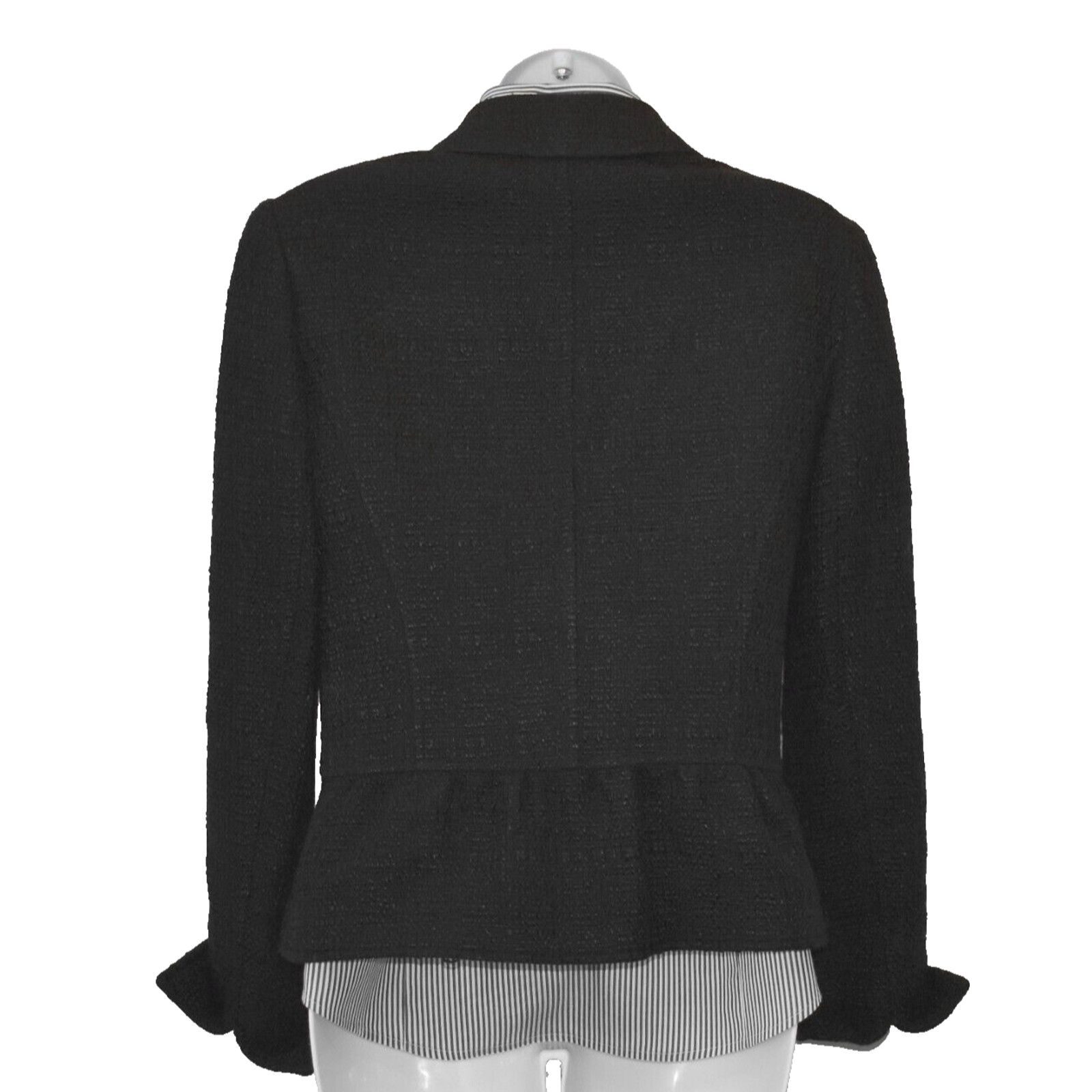 Lafayette 148 LAFAYETTE 148 Black Viscose Blend Tweed Button Jacket Sz 4 Size S / US 4 / IT 40 - 3 Thumbnail