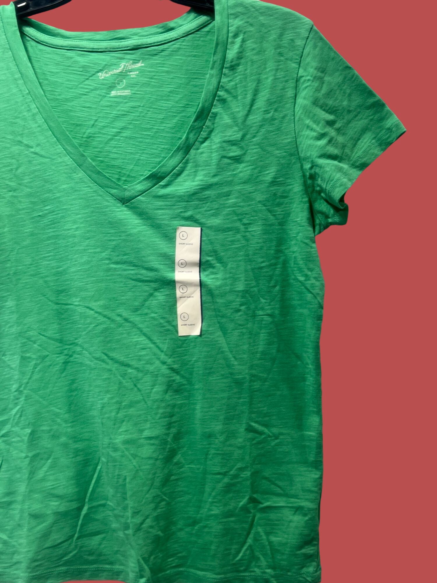 Other Universal Thread - Women's Fitted V-Neck Short Sleeve T-Shir Size L / US 10 / IT 46 - 13 Thumbnail