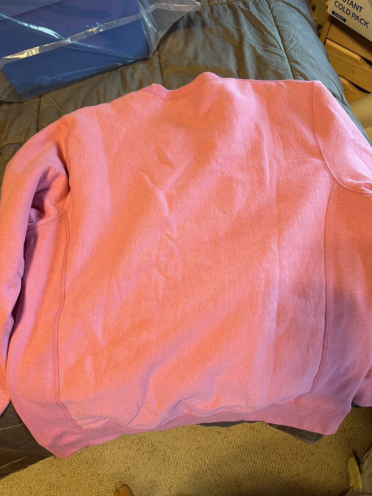 Supreme Supreme Box Logo Crewneck Heather Pink Size US XL / EU 56 / 4 - 4 Thumbnail
