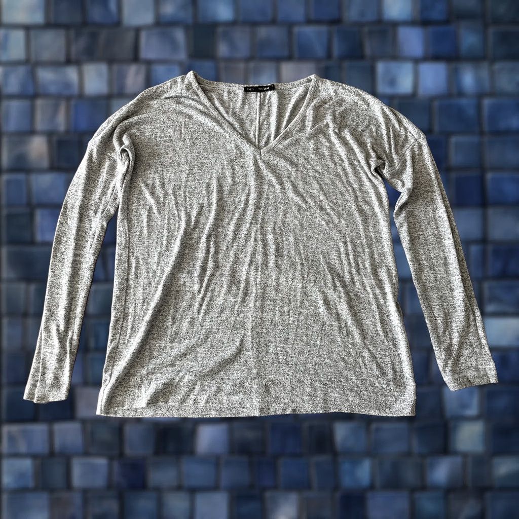 Rag & Bone Rag & Bone Rag & Bone Women S Long Sleeve Top Heathered Gray Jumper V-Neck Lightweight Casual Shirt T-Shirt Size S Size S / US 4 / IT 40 - 1 Thumbnail