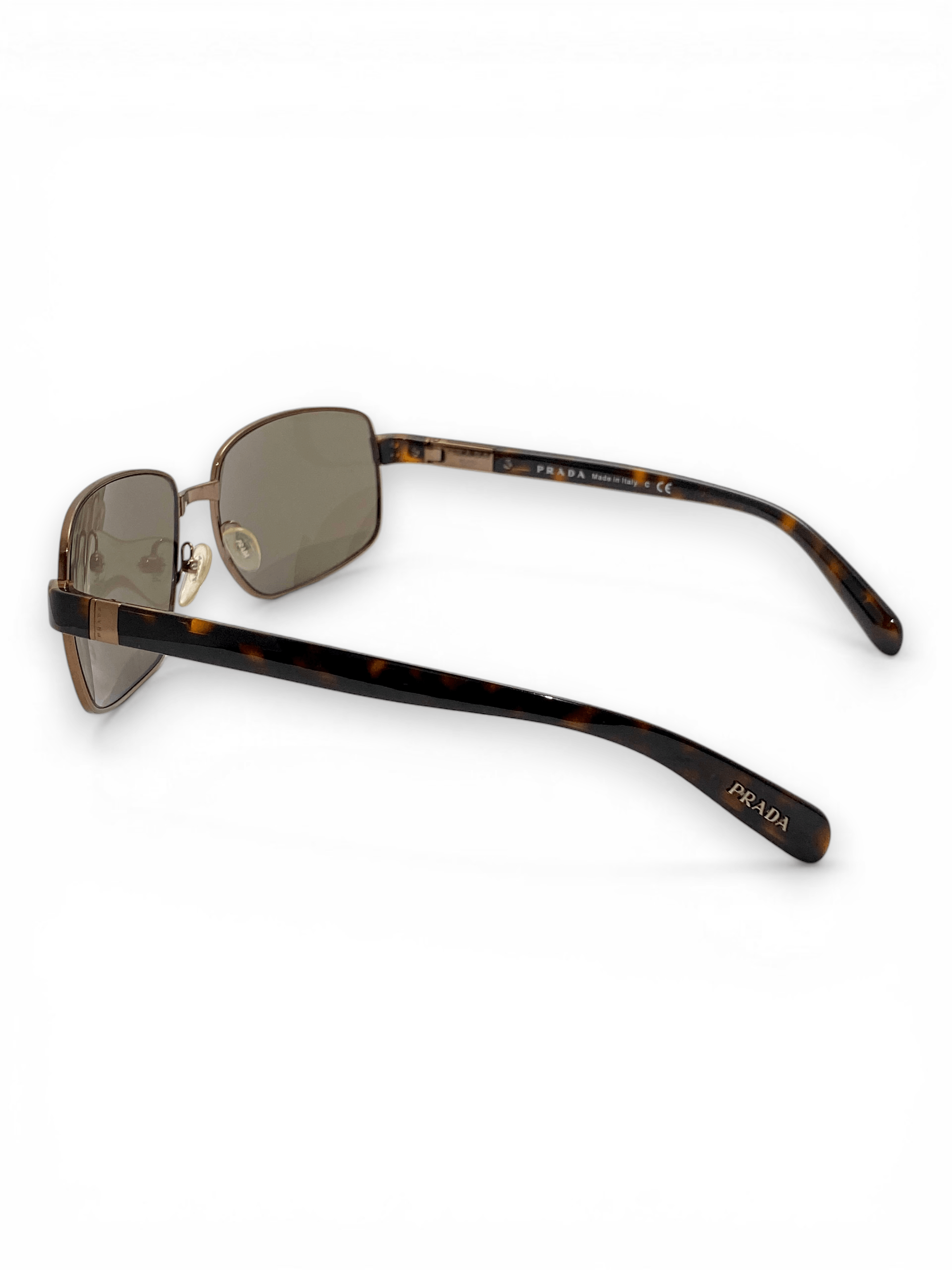 Prada Prada Logo Rectangular Aviator Sunglasses Vintage Y2K Size ONE SIZE - 8 Thumbnail
