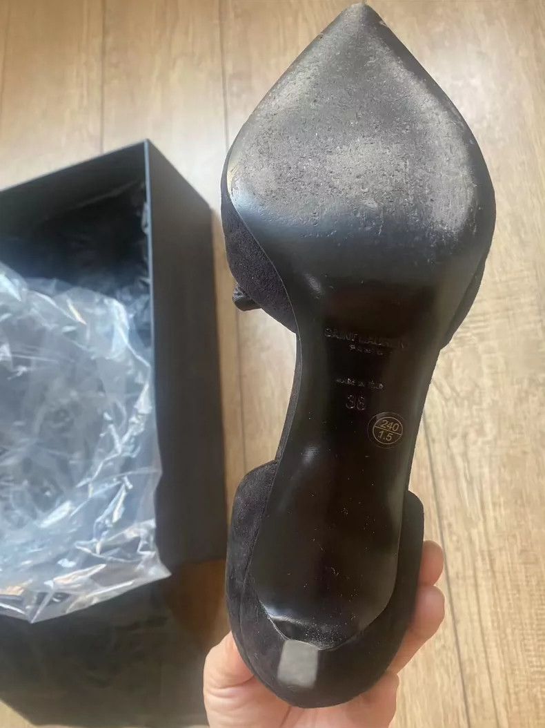 Saint Laurent Paris Saint Laurent Paris Black suede heels Size US 7.5 / IT 37.5 - 6 Thumbnail