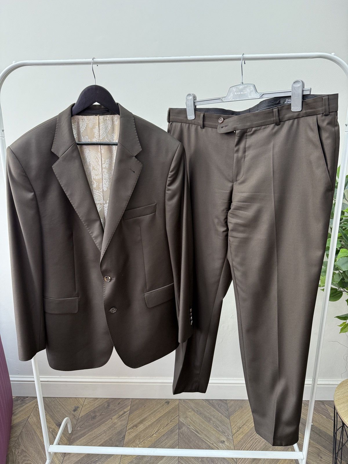 Other Vintage Dolzer Bespoke Brown Vitale Barberis Canonico suit Size 52R - 2 Thumbnail