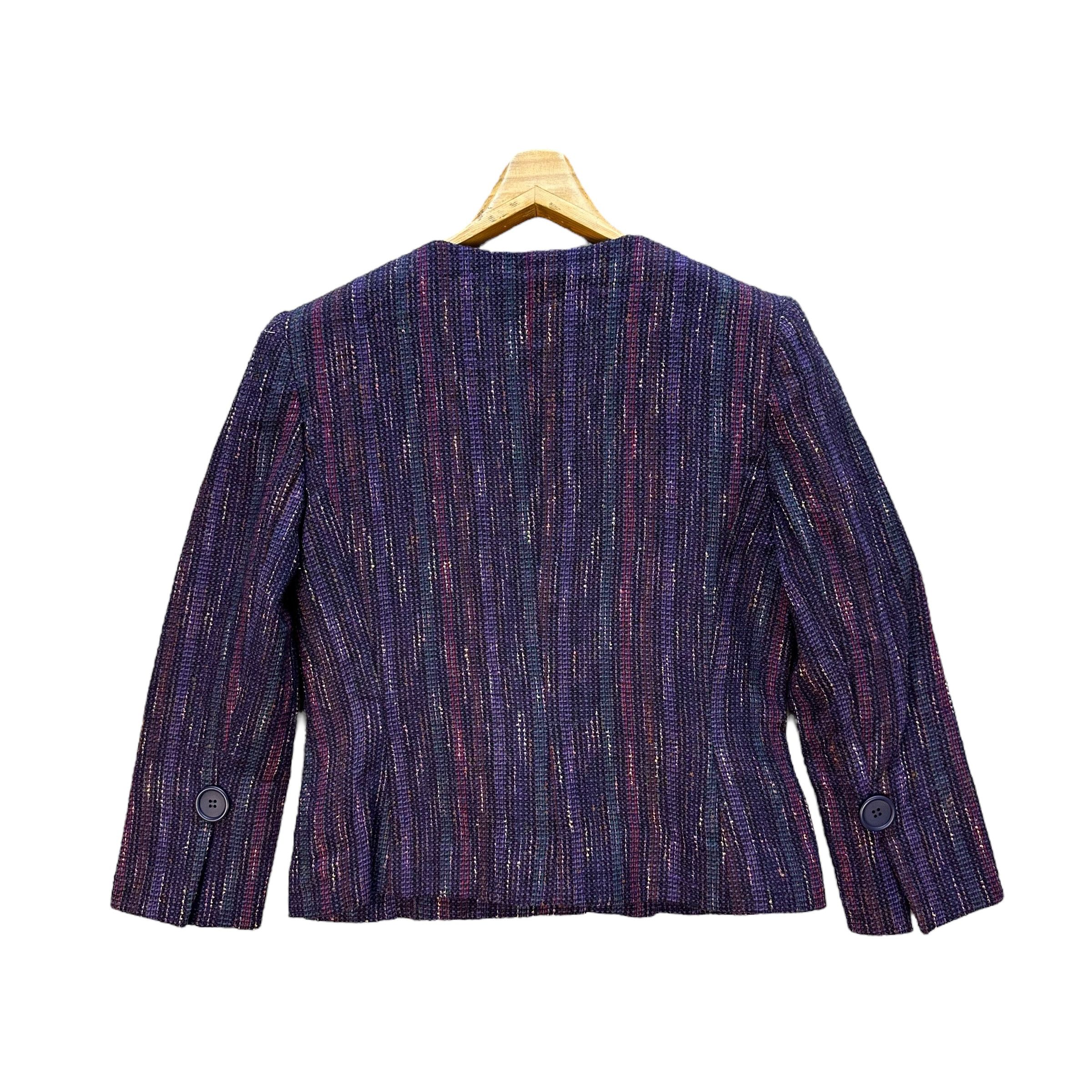 Christian Dior Monsieur CHRISTIAN DIOR Purple Tweed Elegant Jacket #A56-1287 Size M / US 6-8 / IT 42-44 - 11 Thumbnail