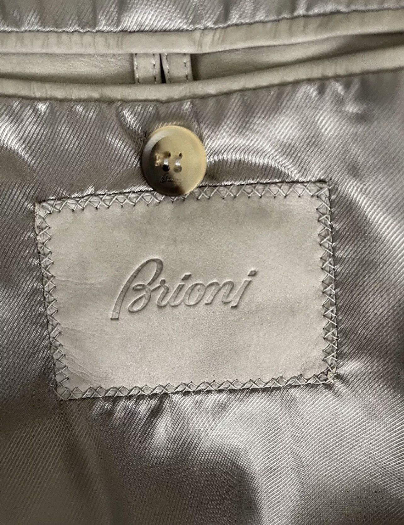 Brioni Brioni Leather Jacket Suede Gray Bomber size 52 $6700 Size US L / EU 52-54 / 3 - 6 Thumbnail