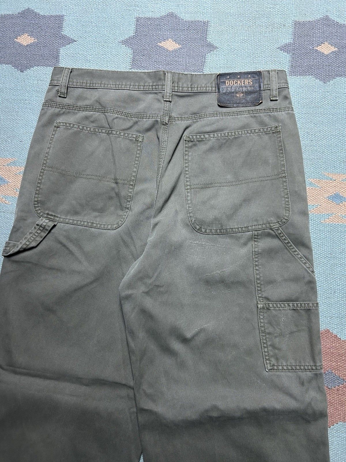 Vintage Vtg dockers carpenter pants pique micro corduroy work 33x32 Size US 33 - 3 Thumbnail