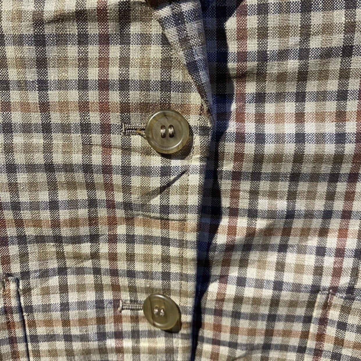 Burberry VTG Burberrys Plaid Check Suit Blazer Jacket M Old Money Size M / US 6-8 / IT 42-44 - 8 Thumbnail