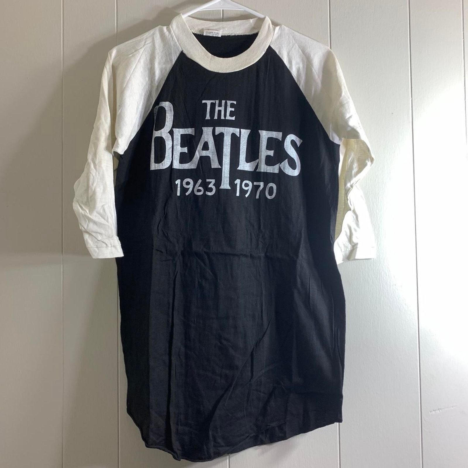Vintage 1980 BEATLES JOHN LENNON Memorial raglan baseball jersey tee Size US L / EU 52-54 / 3 - 2 Thumbnail