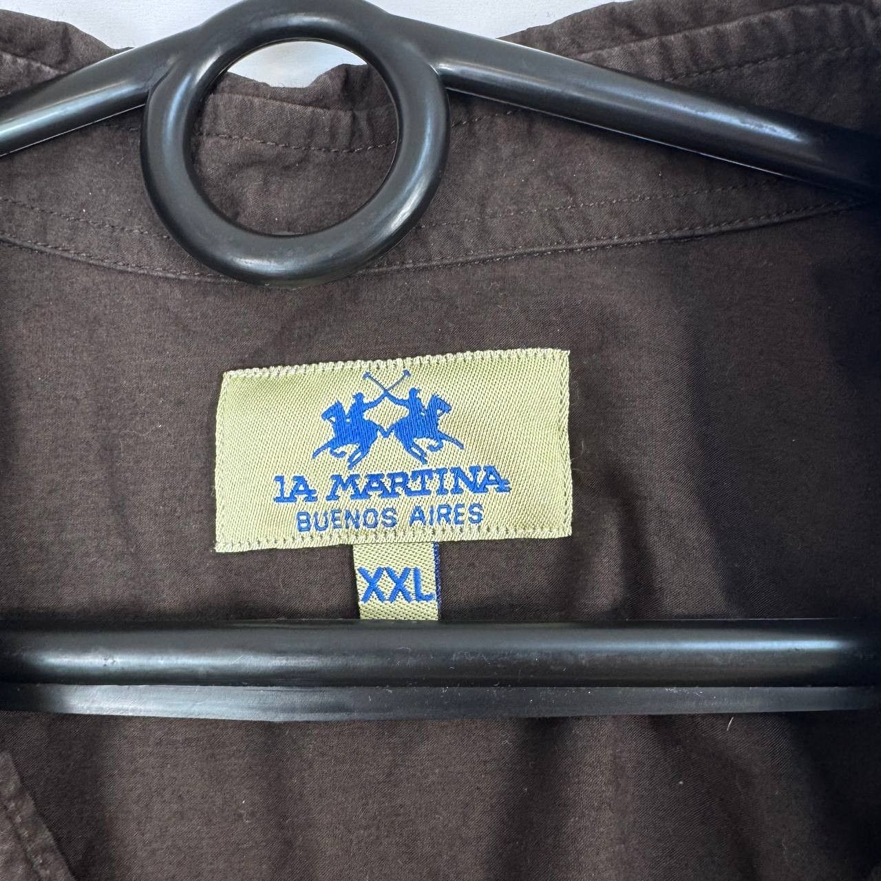 La Martina La Martina Buenos Aires Button Up Shirt Brown Long Sleev XXL Size US XXL / EU 58 / 5 - 3 Thumbnail