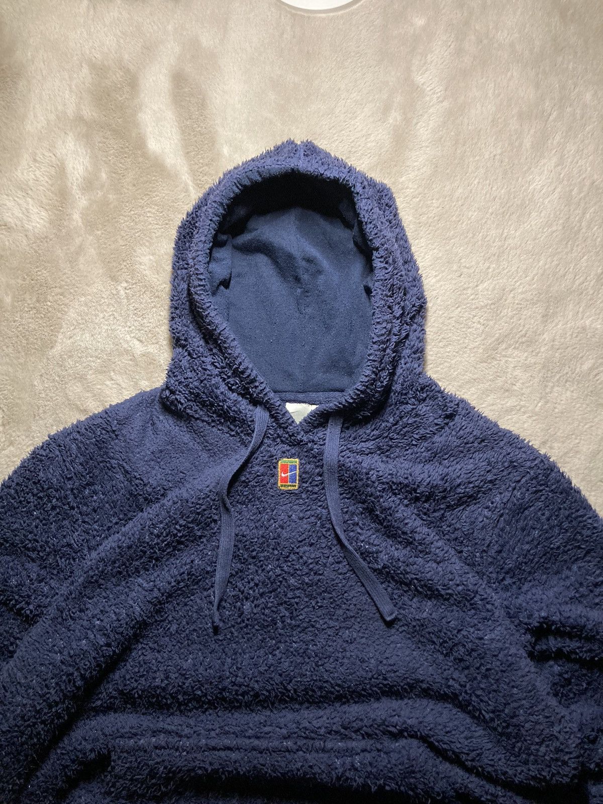 Nike × Vintage ⛩️Nike Court Hoodie Center Logo Fleece y2k vintage 90s rare ⛩️ Size US L / EU 52-54 / 3 - 2 Thumbnail