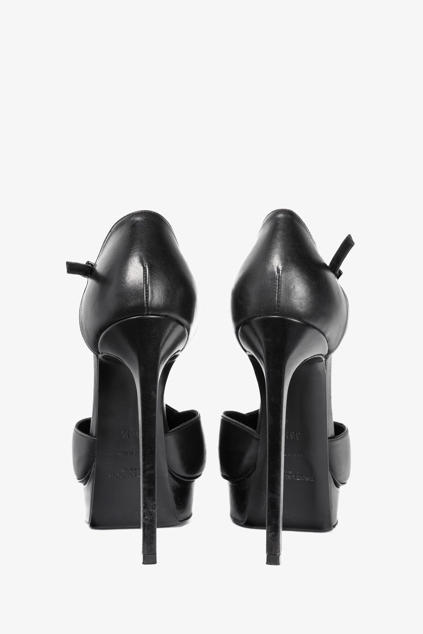 Saint Laurent Paris Saint Laurent Classic Janis 105 Leather Stud T-Strap Pumps Size US 6 / IT 36 - 3 Thumbnail