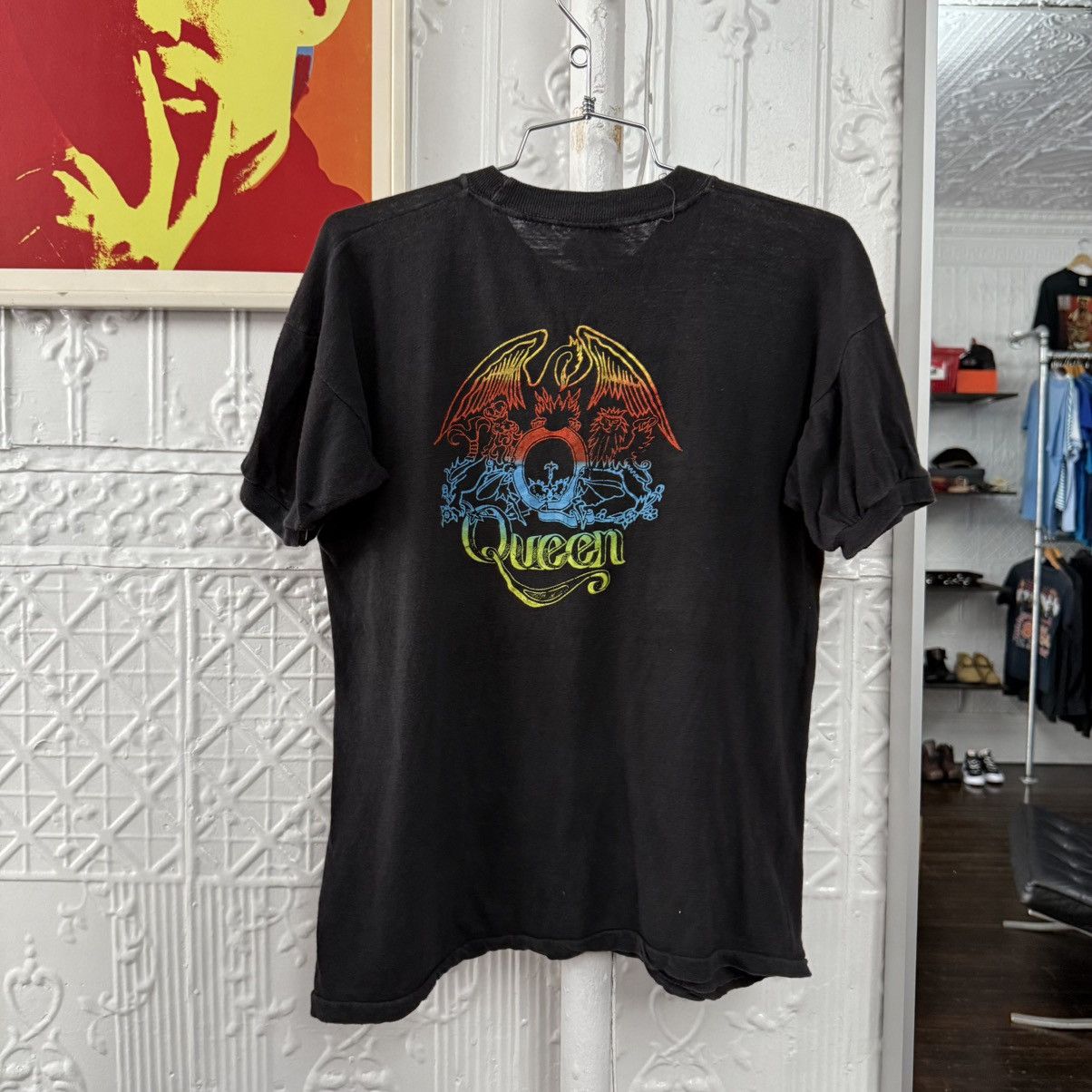 Vintage 1970s vintage Queen graphic band tour tshirt Size US XS / EU 42 / 0 - 6 Thumbnail