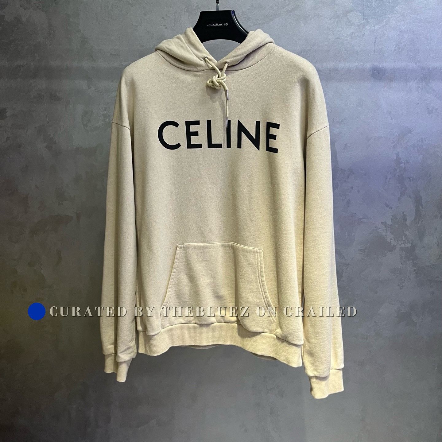 Celine Celine Beige Big Logo Fleece Hooded Sweatshirt Size M / US 6-8 / IT 42-44 - 1 Thumbnail
