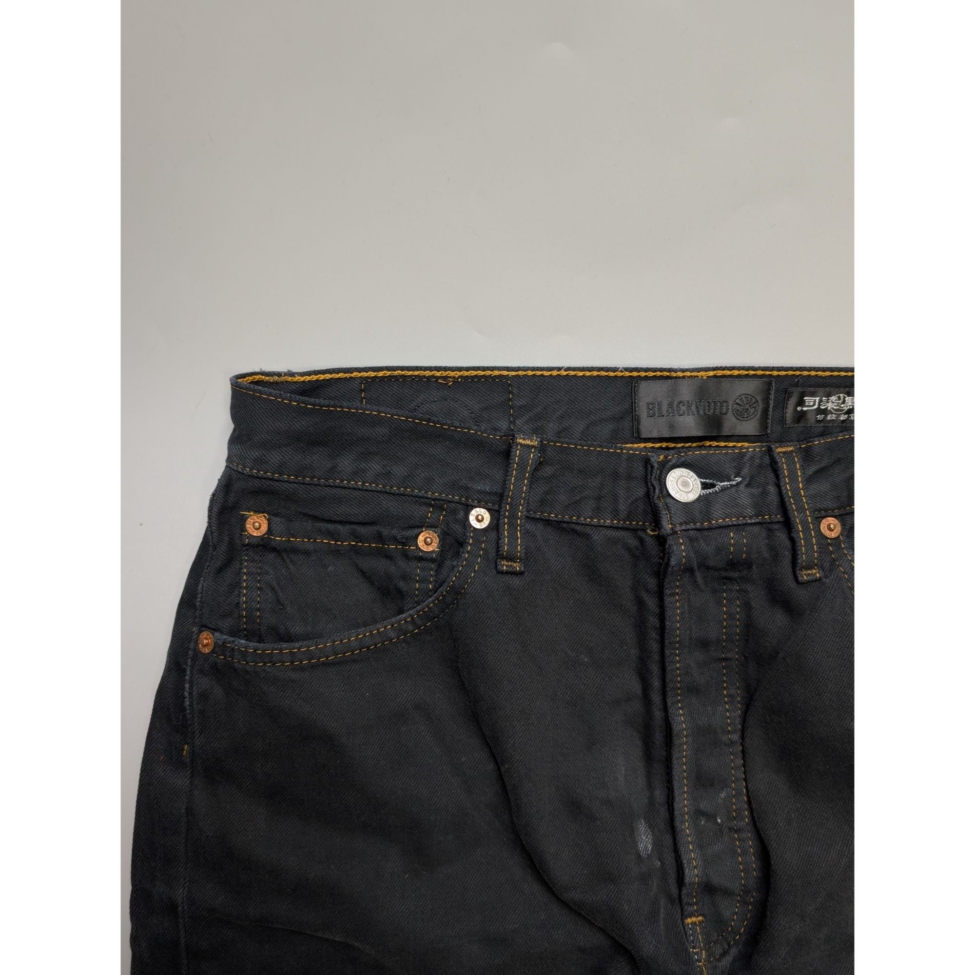 Levi's Levi's 501 Rework by Blackyoto Black Denim Jeans (Y1075) Size US 32 / EU 48 - 4 Thumbnail