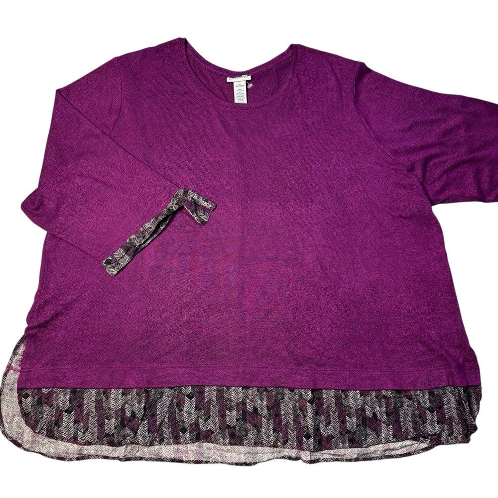 Other New Catherine's Impossibly Soft Duet Purple Tunic Size 4X Size 4XL / US 24-26 - 2 Thumbnail