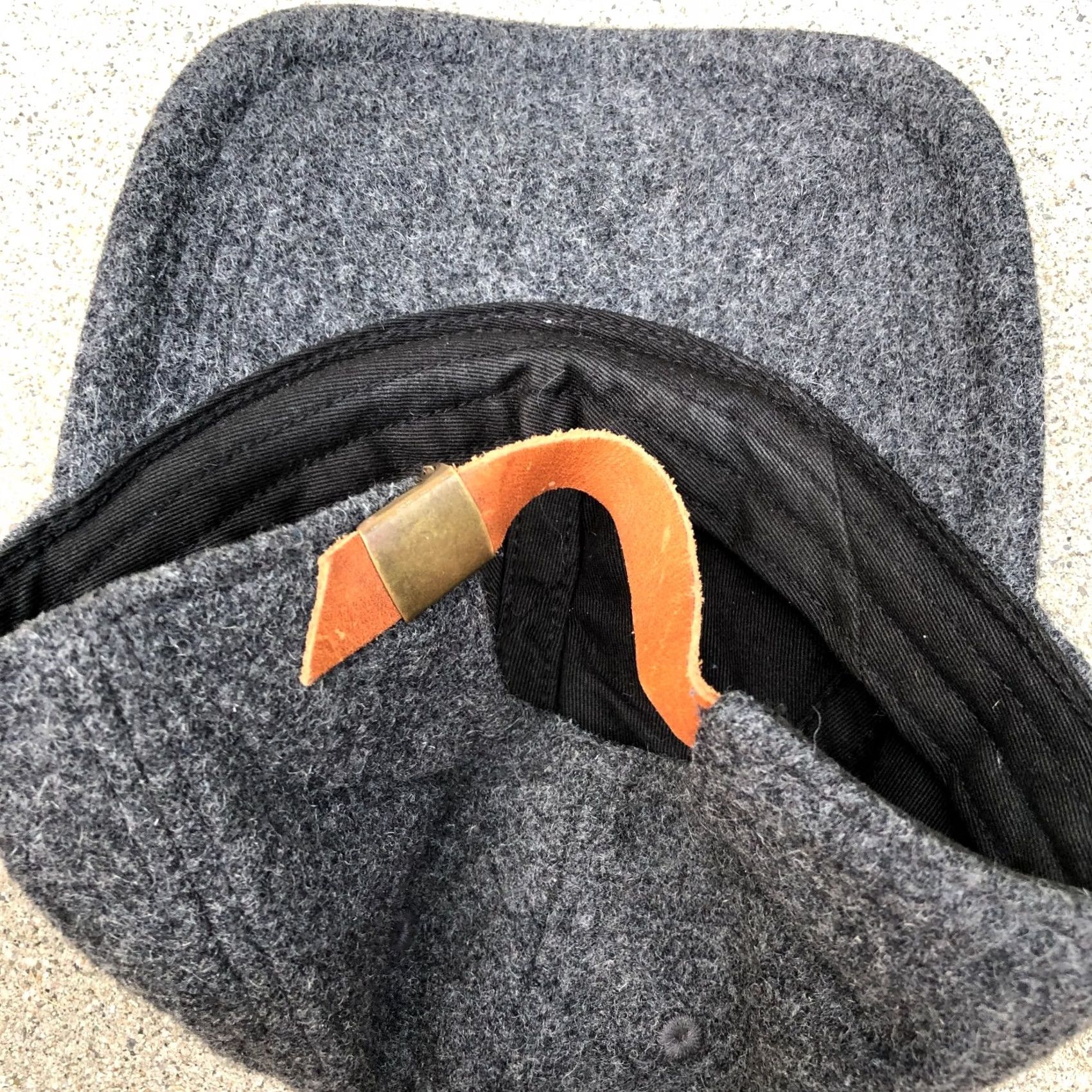 Madewell MADEWELL Wool Blend Baseball Hat Unisex Adult Felt Grey Adjustable Cap Size ONE SIZE - 4 Thumbnail