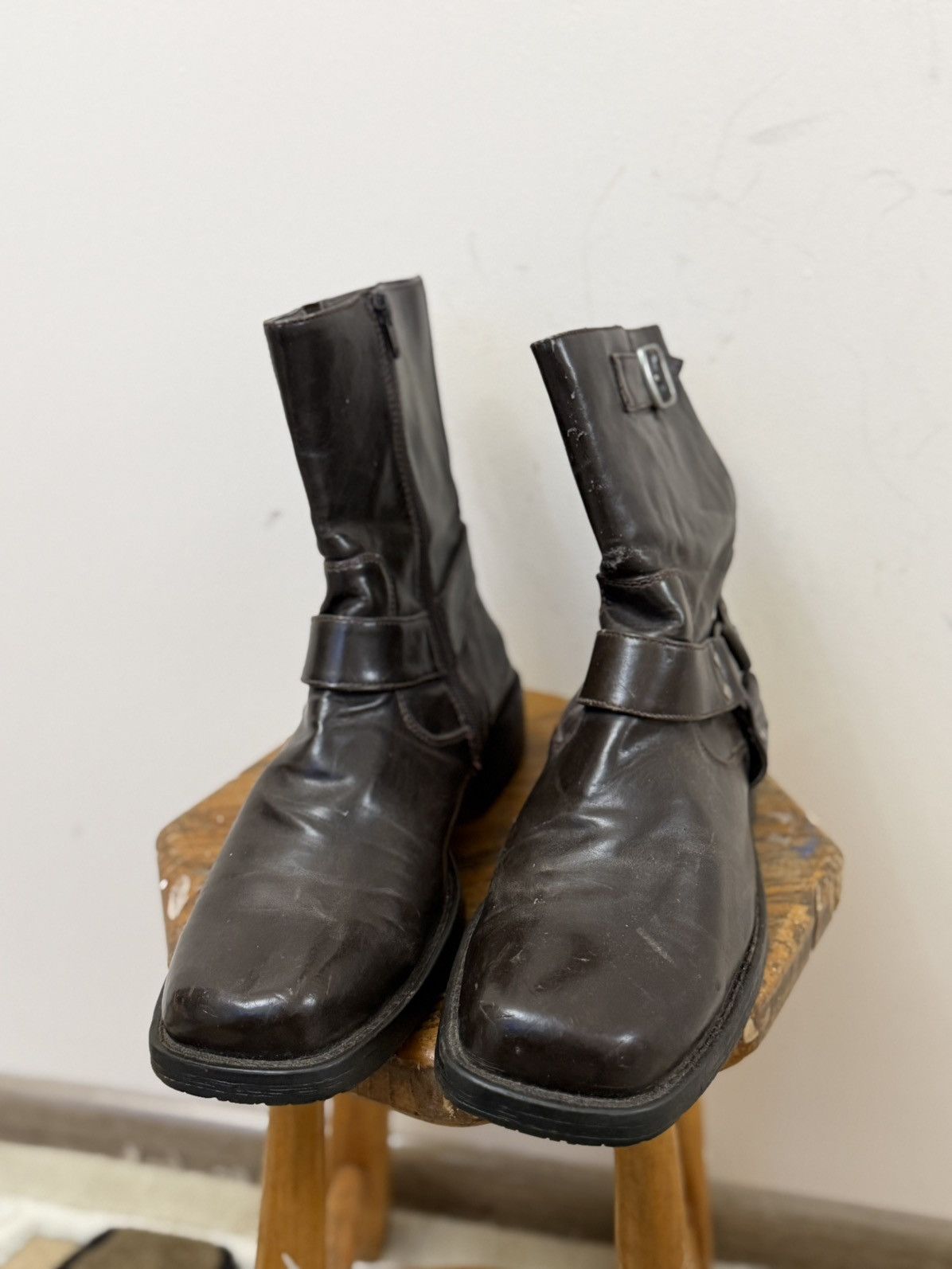 Vintage Vintage Leather Guidi Vibe Cowboy Ankle Avant-Garde Boots Size US 9 / EU 42 - 8 Thumbnail