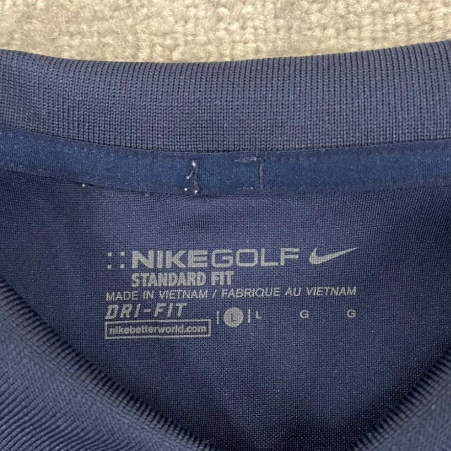 Nike NIKE Polo Shirt Mens L Blue Golf S/S Dri-FIT Logo Casual Sports 46th Walker Cup Regular Large Shirt Size US L / EU 52-54 / 3 - 3 Thumbnail