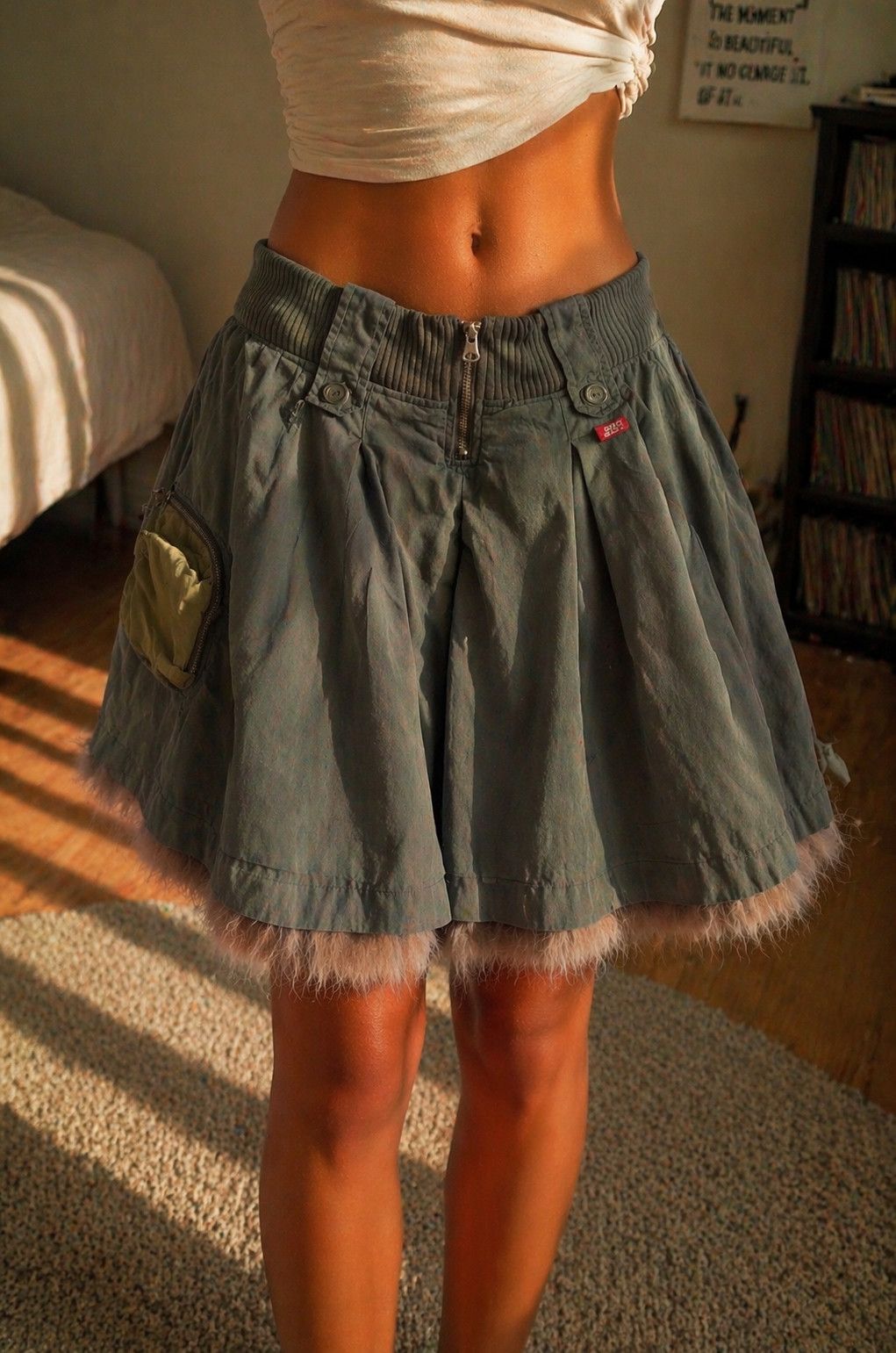 Miss Sixty RARE Vintage MISS SIXTY Y2K Detachable Faux Fur Skirt Size 24" / US 00 / IT 34 - 1 Thumbnail
