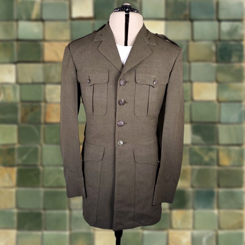Vintage VINTAGE USMC Jacket Military USMC VTG 60s Wool Serge Alpha Dress 38 R Mens Green Size US XXS / EU 40 - 1 Thumbnail