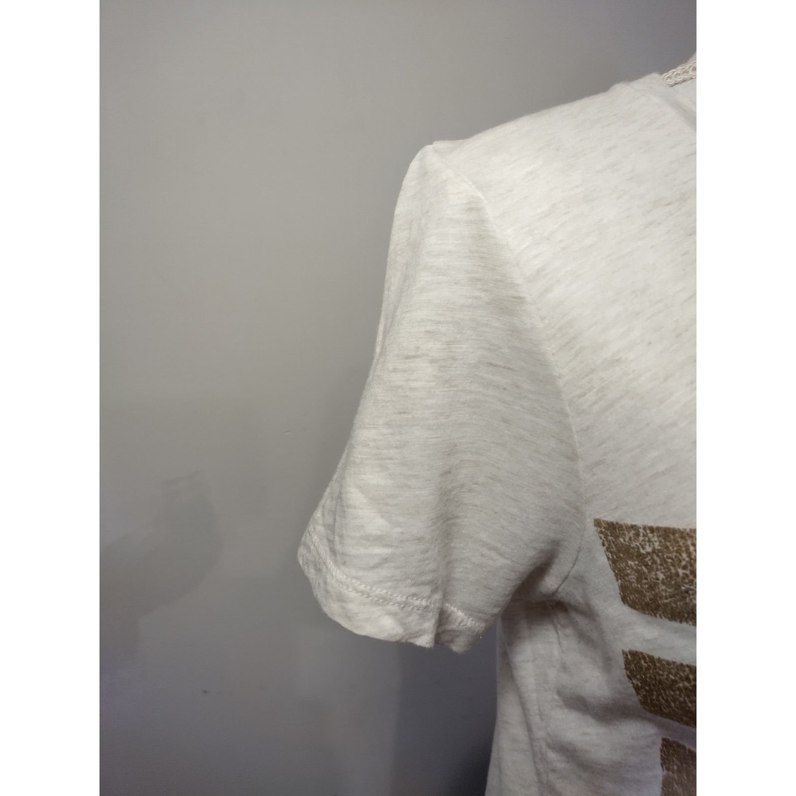 J.Crew J. Crew Womens Short Sleeve T-Shirt Gold Striped Tee White Size M / US 6-8 / IT 42-44 - 6 Thumbnail