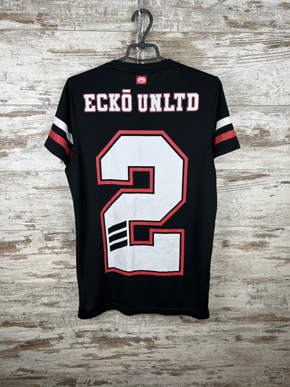 Pre-owned Ecko Unltd X Vintage Mens Vintage Ecko Unltd. T-shirt Rugby Jersey Tee Y2k In Black