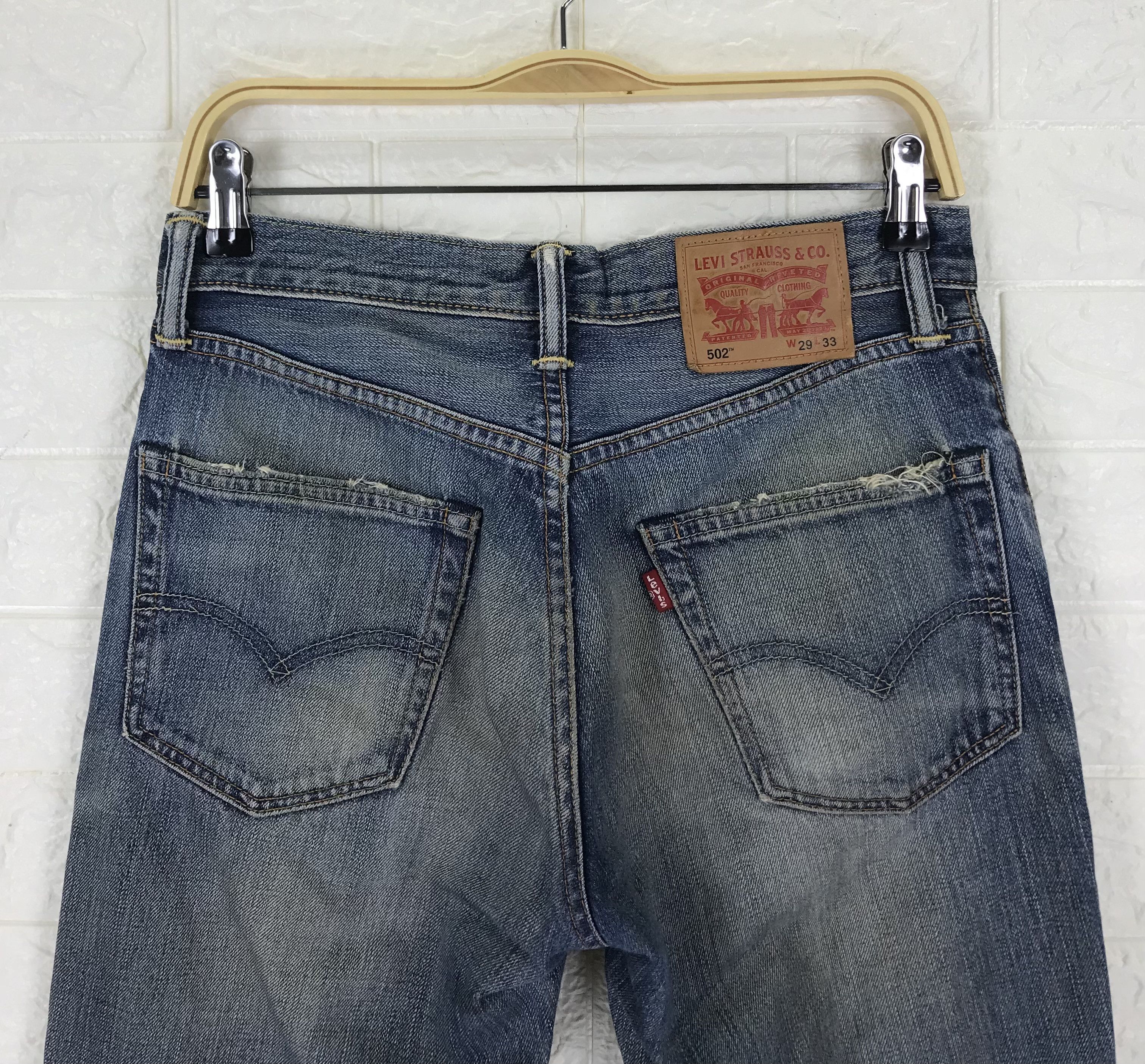 Levi's Vintage Levi's 502 Mud Wash Jeans Distressed Denim Size US 29 - 6 Thumbnail