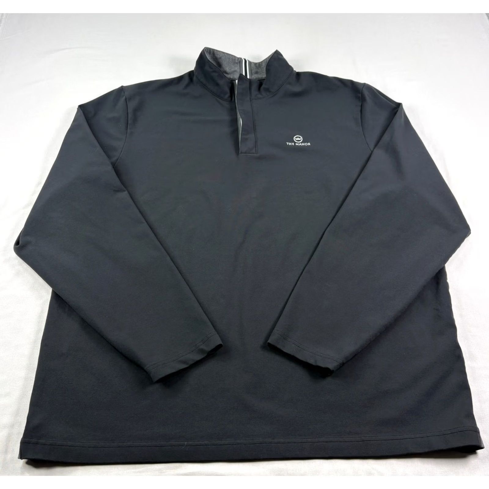 Footjoy FootJoy Mens 2XL Black Stretch Jersey 1/4 Zip Golf Pullover The Manor Shirt Casual Pullover Weather: Activewear, Golf Size US XXL / EU 58 / 5 - 2 Thumbnail