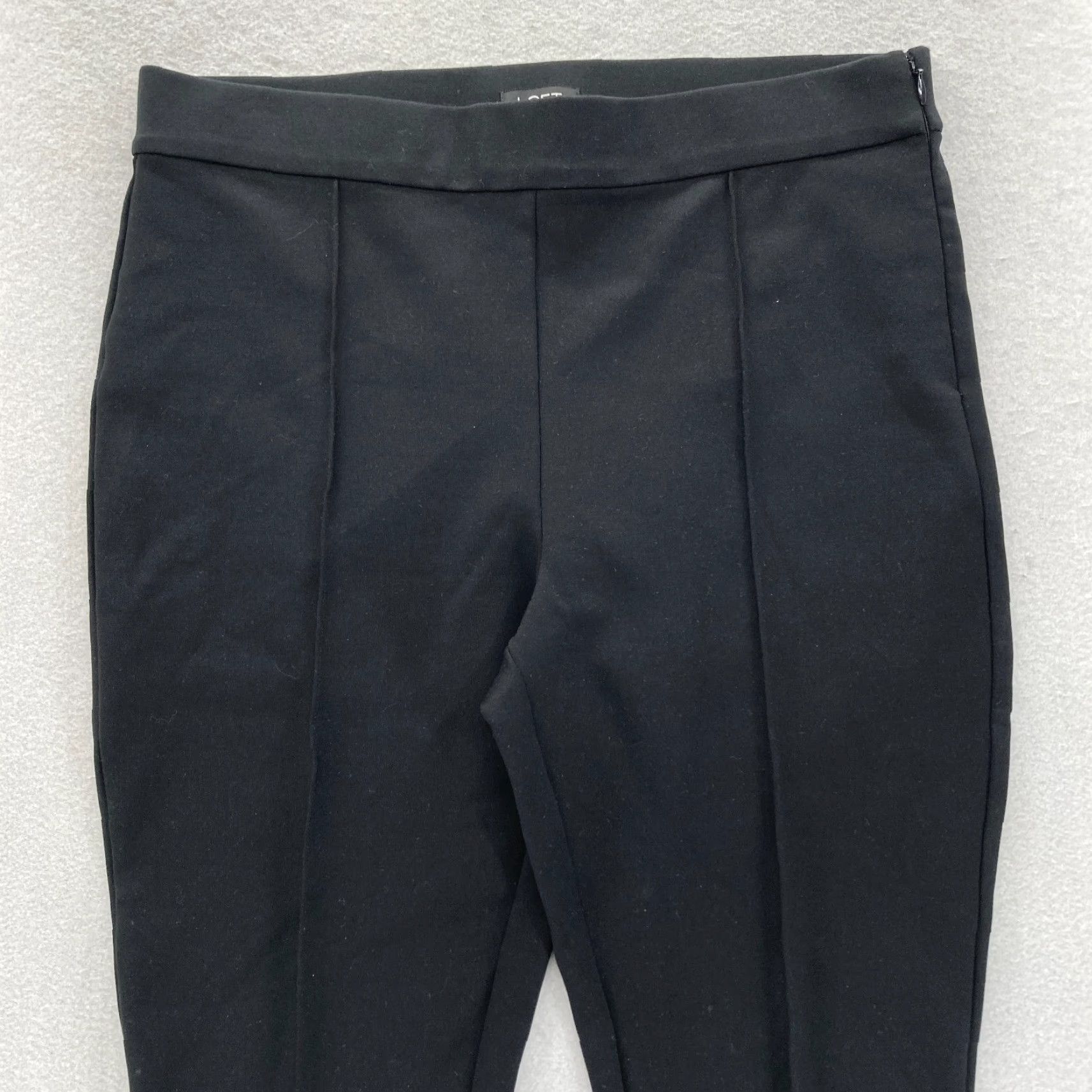 Loft LOFT Ponte Skinny Ankle Pants Women's 12 Black Stretch Nylon Blend Casual Preppy Size 24" / US 00 / IT 34 - 2 Thumbnail
