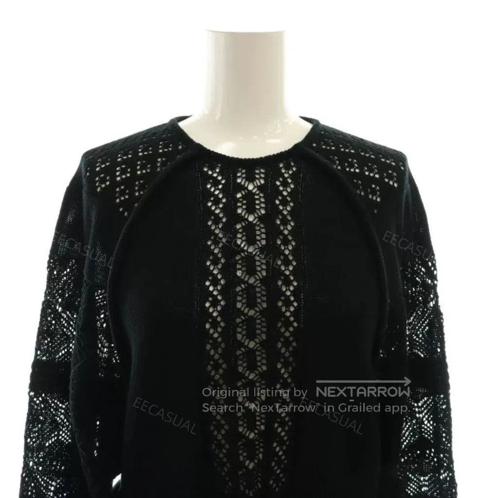 Other Mame Kurogouchi Black Knit Top. Size S / US 4 / IT 40 - 4 Thumbnail