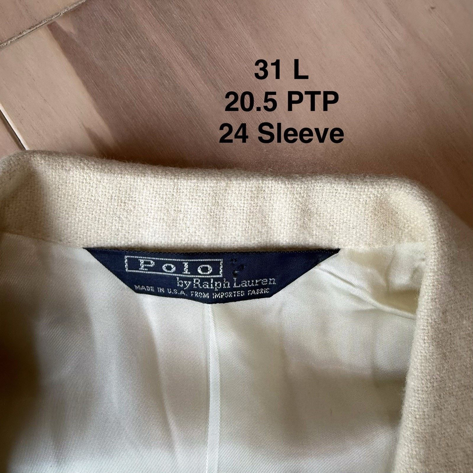 Polo Ralph Lauren × Vintage Vintage Polo Ralph Lauren Cashmere Blazer 40R Minimalist Size 40R - 7 Thumbnail