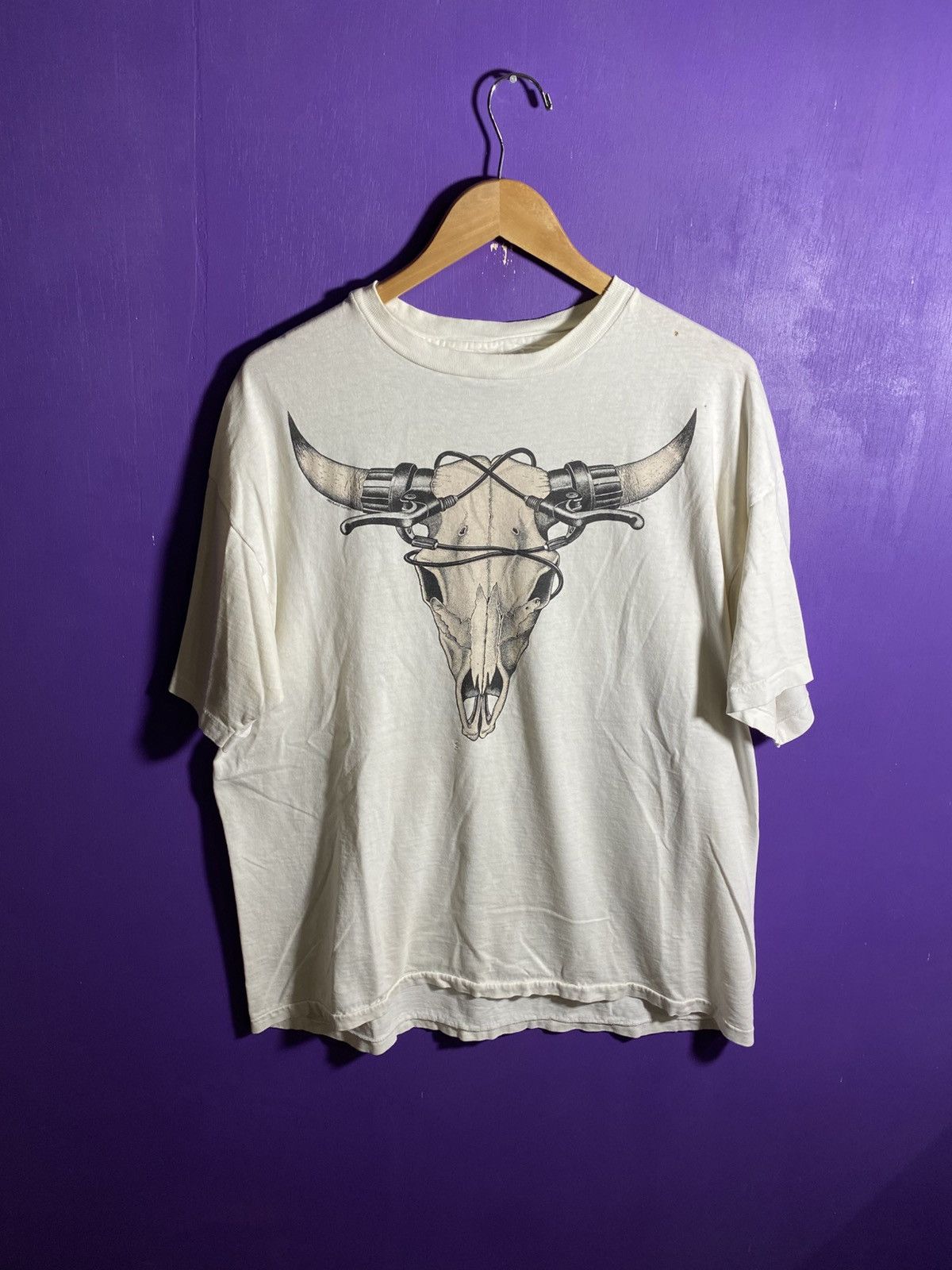 Other Vintage 90s Cow skull primal wear biker tee Size US XL / EU 56 / 4 - 1 Thumbnail