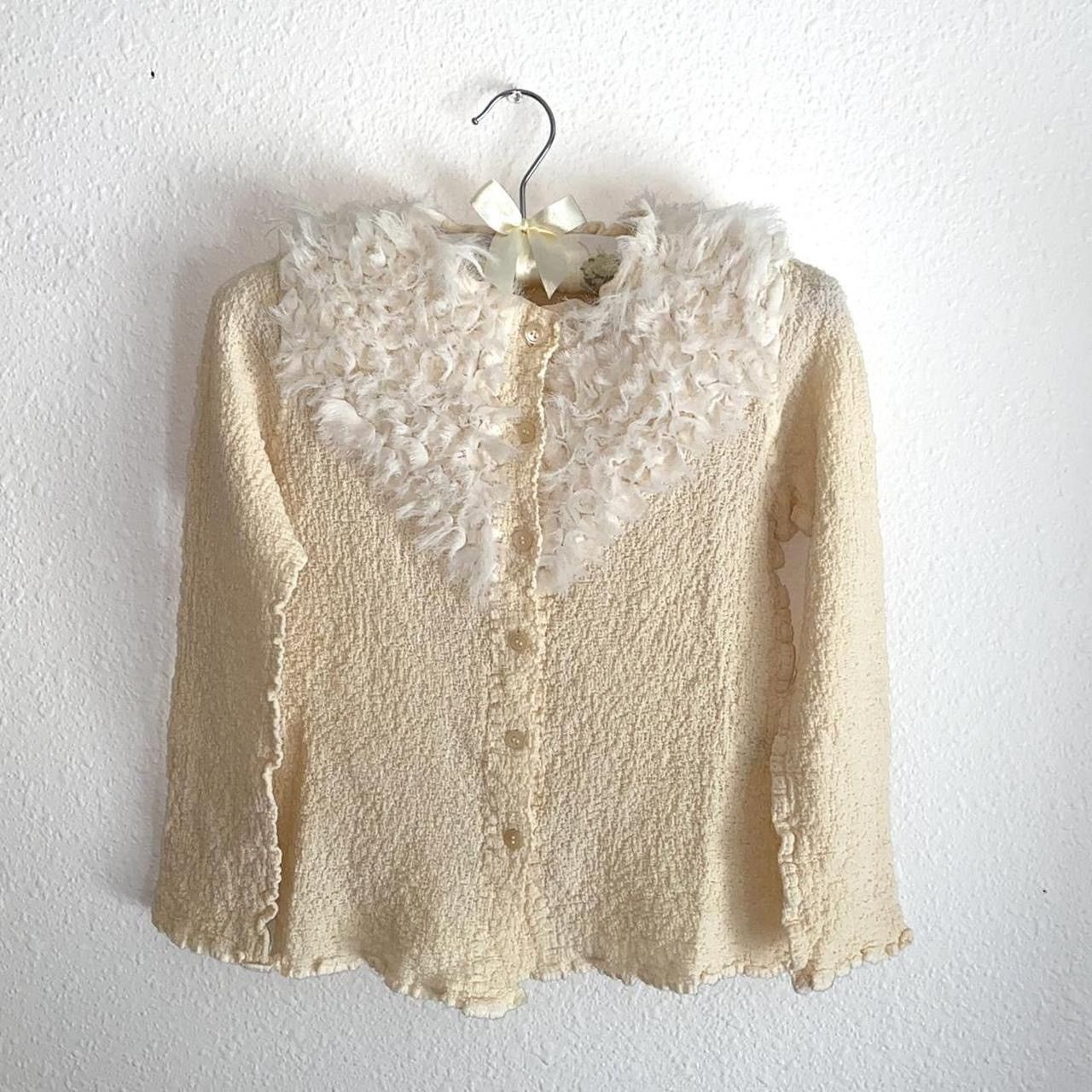 image of Issey Miyake Me Cauliflower Cardigan in Cream, Women's (Size Small)