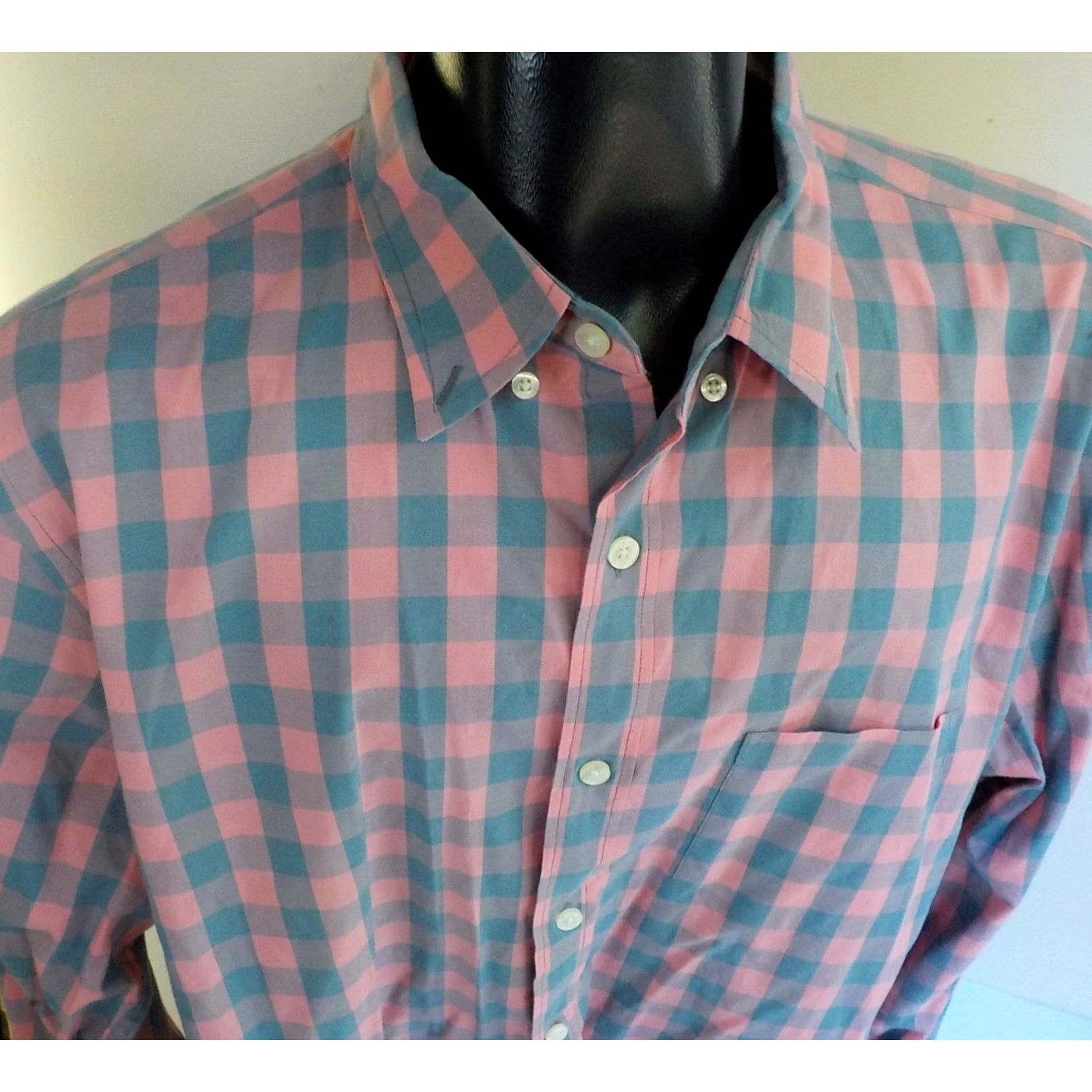 J.Crew J. Crew Button-Down Shirt XL 100% Cotton Slim Fit Gray/Pink Button-Front Long Sleeve Men Size US XL / EU 56 / 4 - 2 Thumbnail