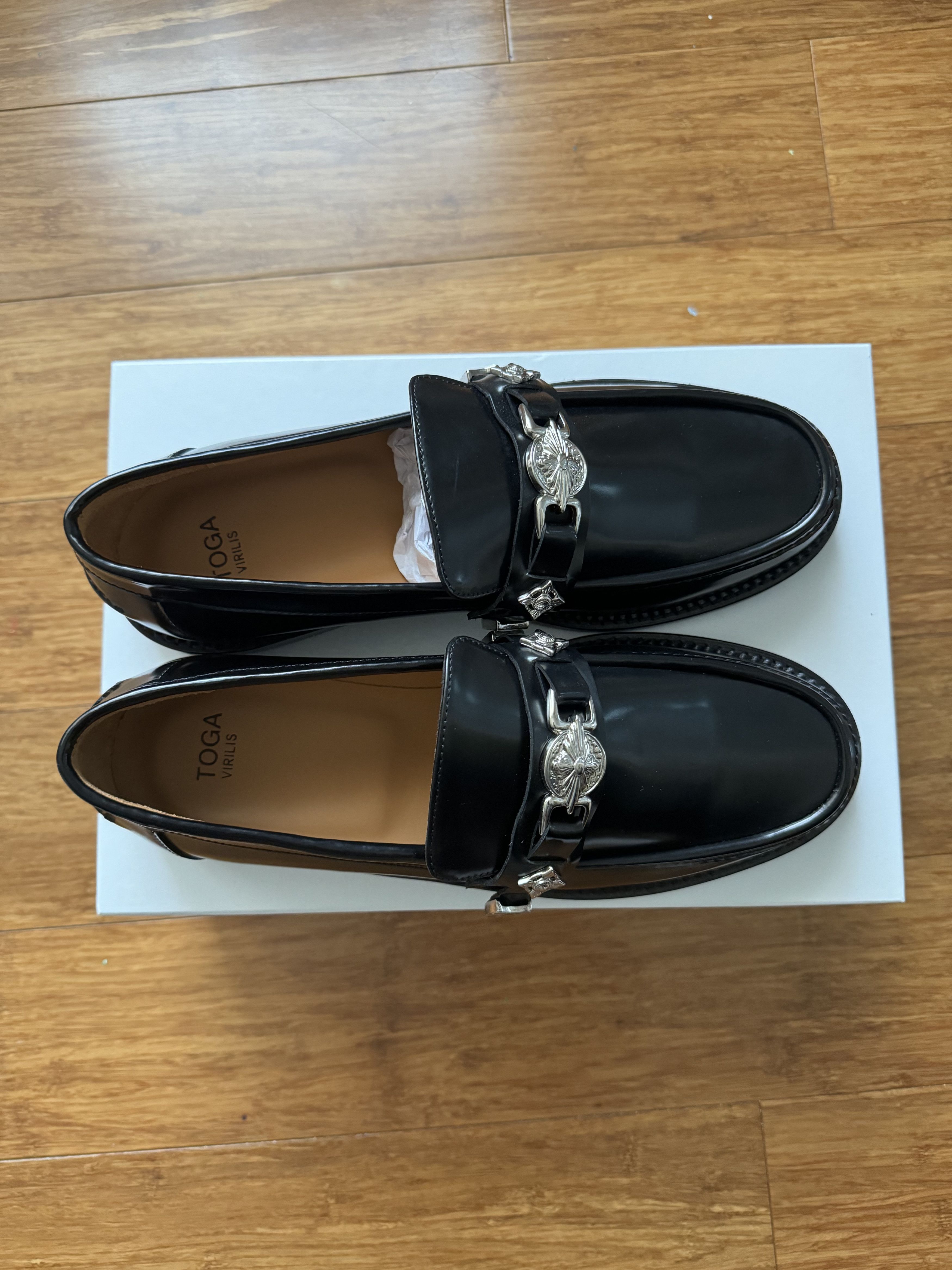 Toga Toga Virilis Black Polished Loafers | Grailed