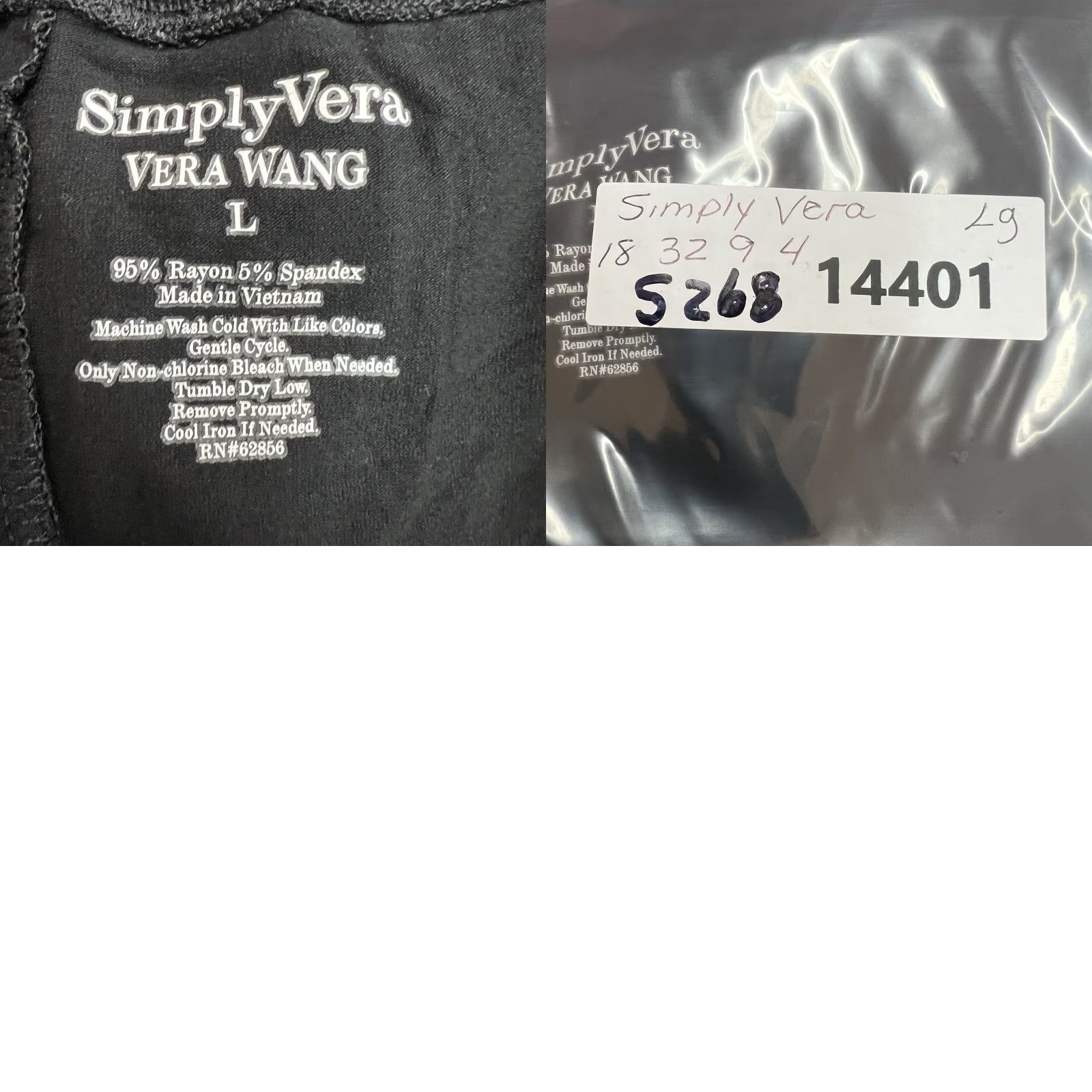 Vera Wang Vera Wang Activewear Ankle Leggings Womens Size L Black Mid Rise Tapered Pants Comfort Travel Workwear Size 36" / US 14 / IT 50 - 8 Thumbnail