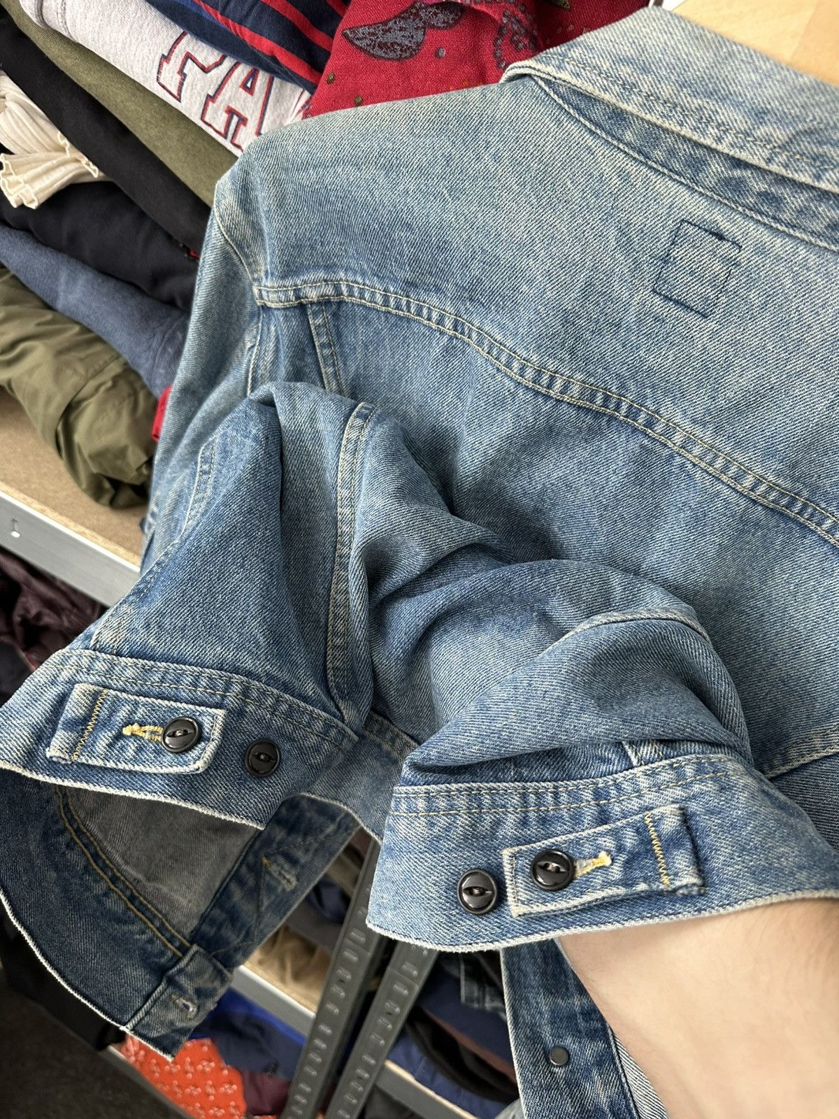 Lee 🚨Crazy Vintage 90s Lee Riders Blue Denim Trucker Jacket USA Size US S / EU 44-46 / 1 - 18 Thumbnail