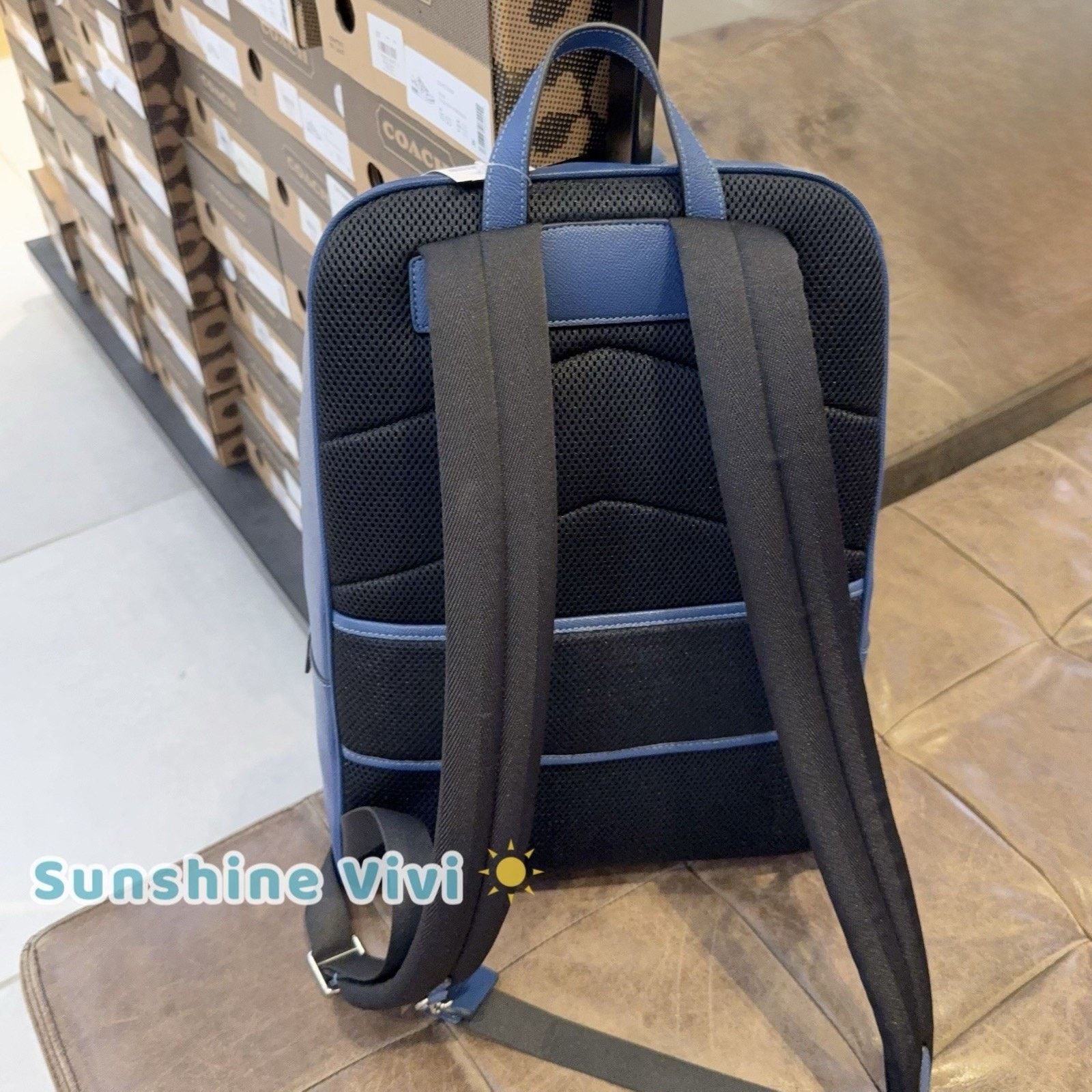 Coach NWT Coach Aiden Backpack Crossgrain leather CDY10 True Blue Size ONE SIZE - 5 Thumbnail