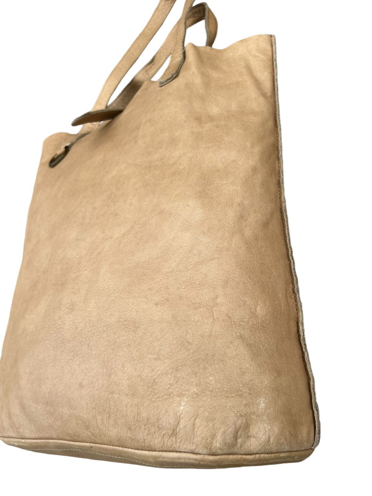 Leather Vintage Orobianco Italy Patina Leather Tote Bag Size ONE SIZE - 6 Thumbnail
