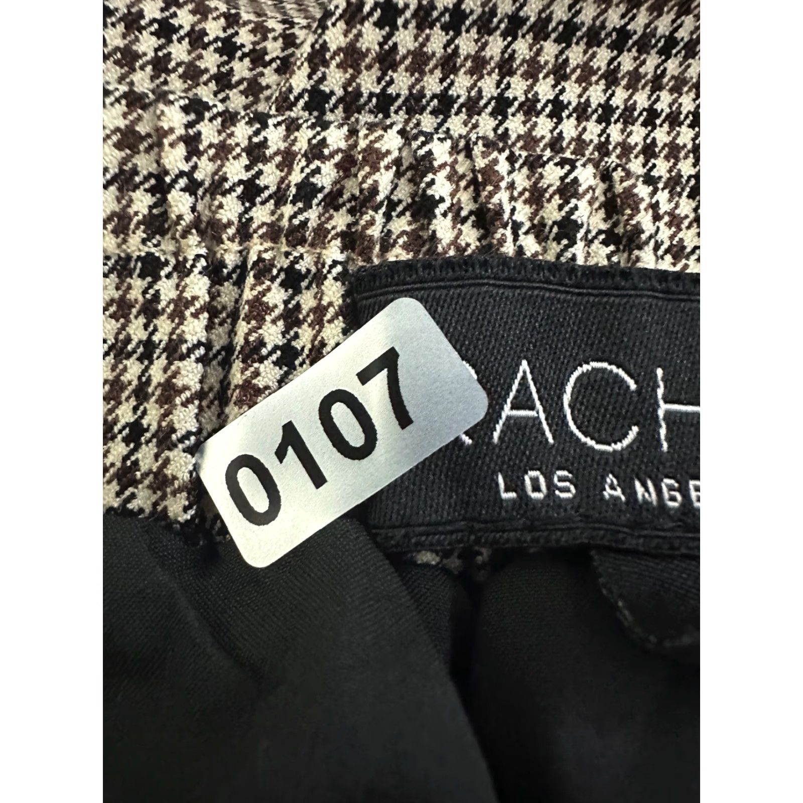 Rachel Zoe RACHEL ZOE Skirt 6 Plaid Houndstooth Beige Elastic Waist Mini Size 28" / US 6 / IT 42 - 8 Thumbnail