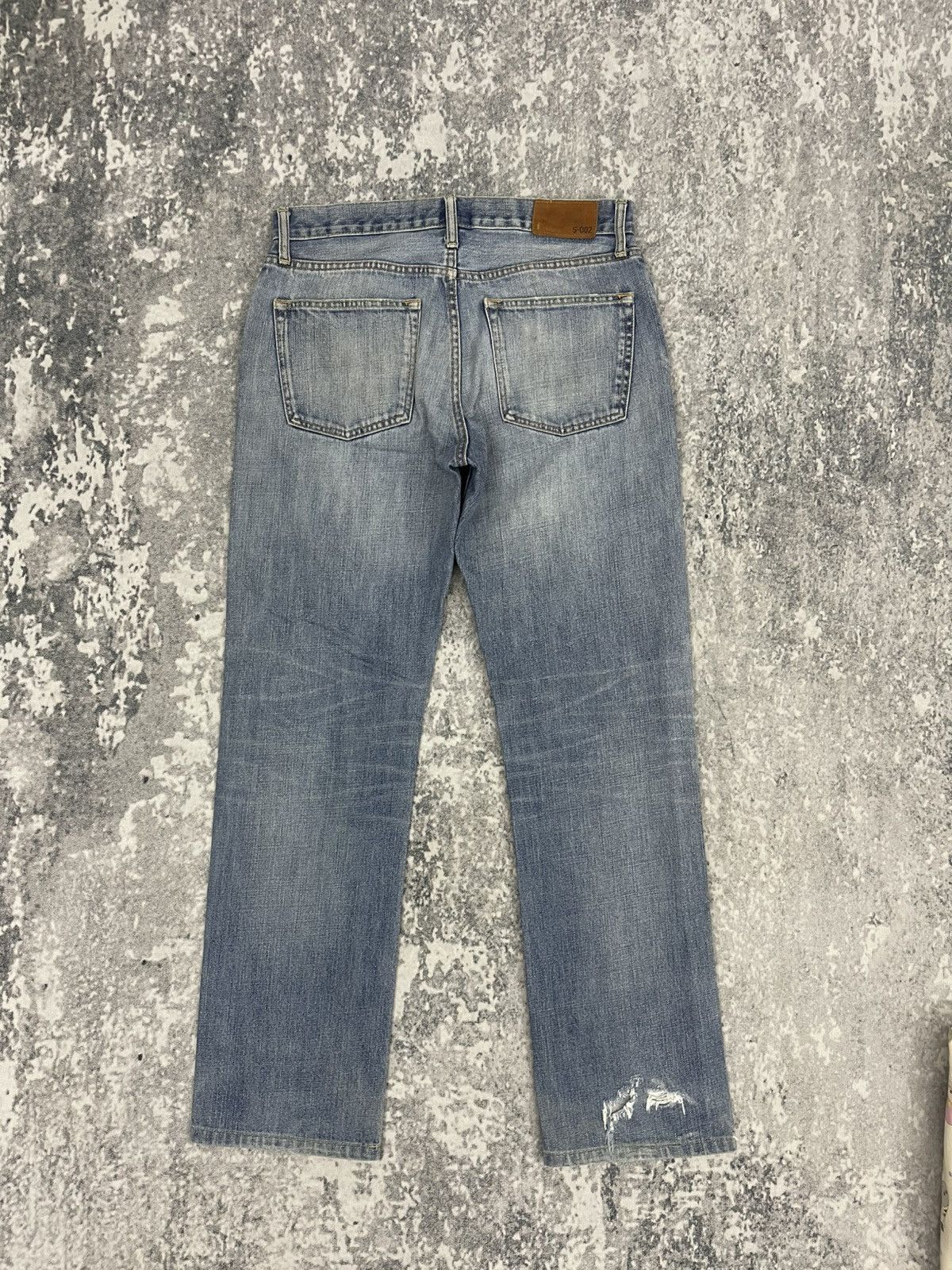 Uniqlo Vintage Uniqlo S002 Easy Fit Straight Distressed Denim Size US 31 - 9 Thumbnail