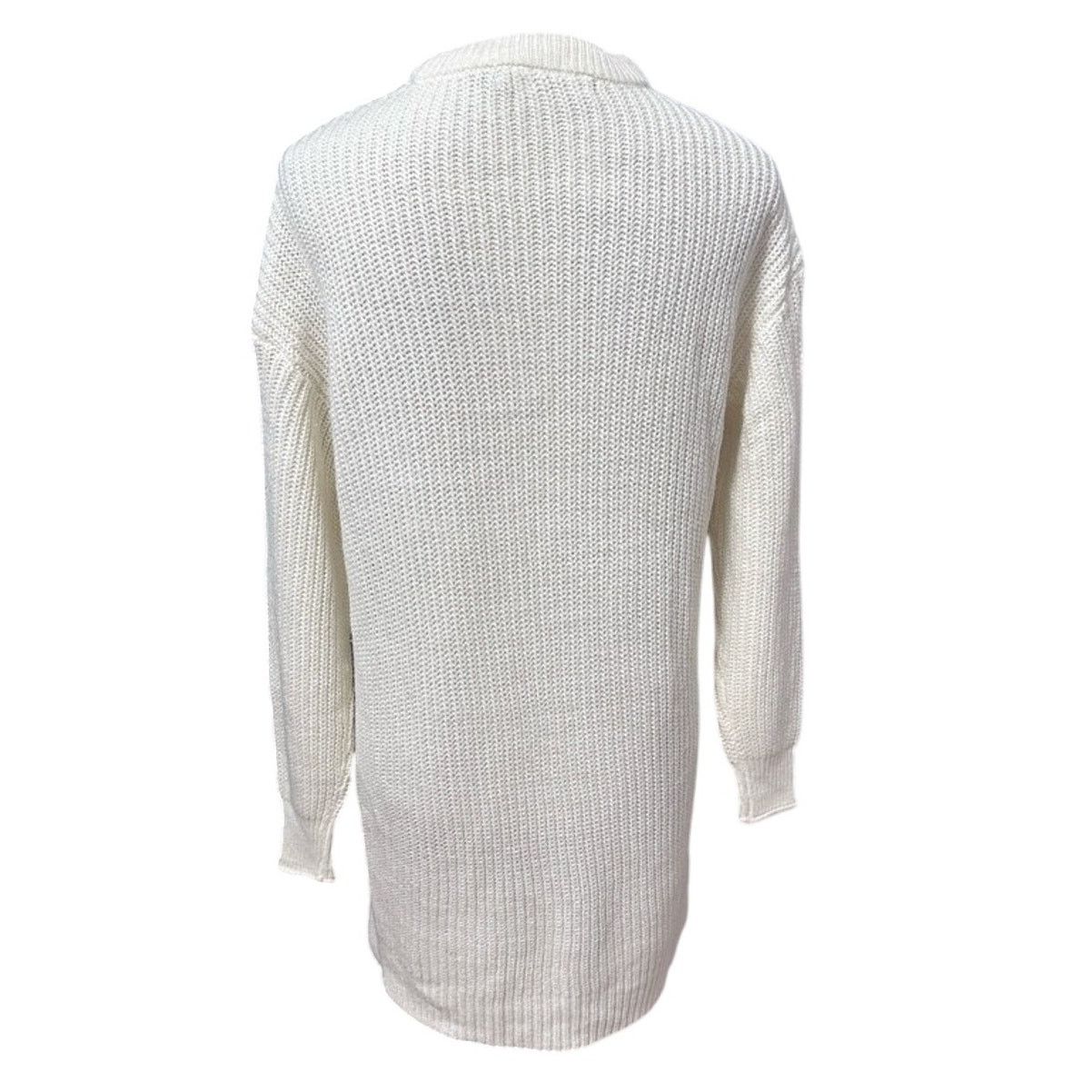Other Vero Moda Sweater Dress Knit Mini Soft Off-White XS NWOT Size XS / US 0-2 / IT 36-38 - 5 Thumbnail