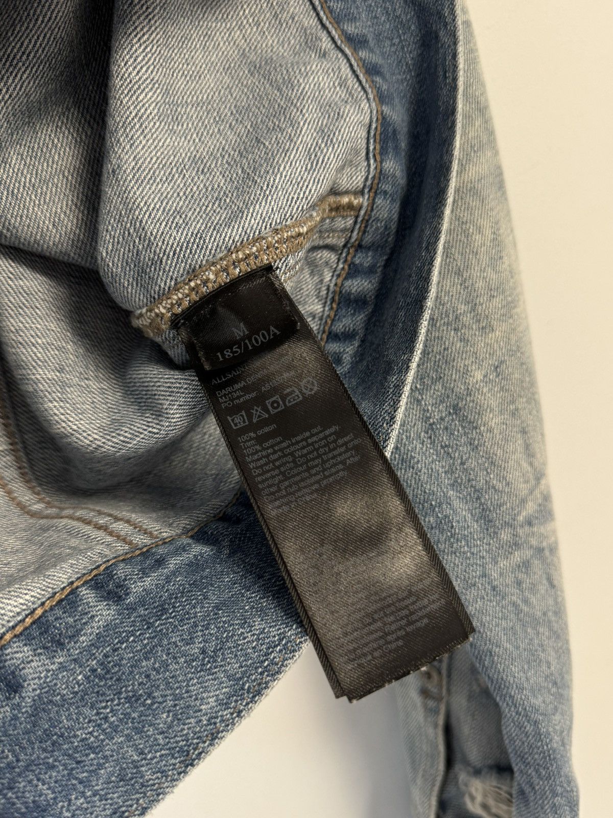 Allsaints AllSAINTS Iren Men's Distressed Denim Jacket Mid Indigo Size US M / EU 48-50 / 2 - 12 Thumbnail