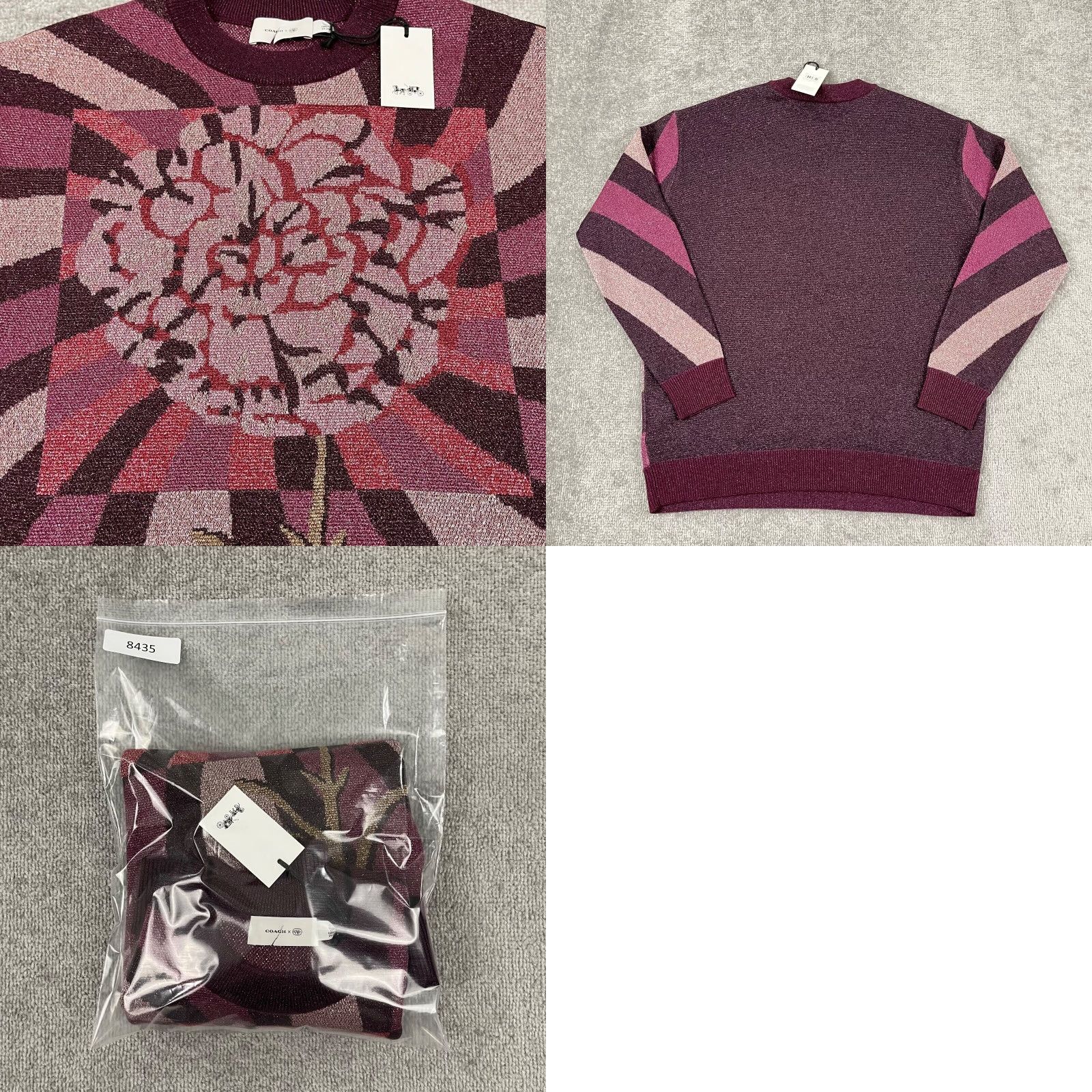 Coach COACH Sweater Womens Small Kaffe Fassett Carnation Print Crewneck Oversized NEW Size S / US 4 / IT 40 - 8 Thumbnail