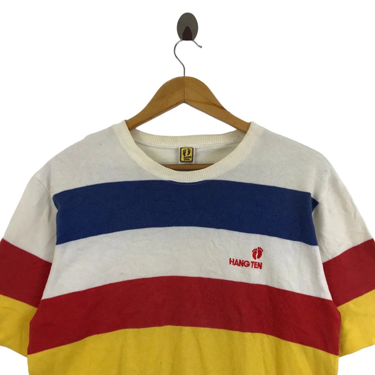 Hang Ten Vintage 80’ HANG TEN SURF Striped Hawaii Rainbow Tee Shirt Size US L / EU 52-54 / 3 - 2 Thumbnail