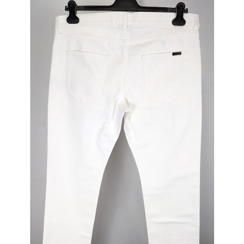 Saint Laurent Paris o1rshd1 Jeans in White Size US 34 / EU 50 - 12 Thumbnail