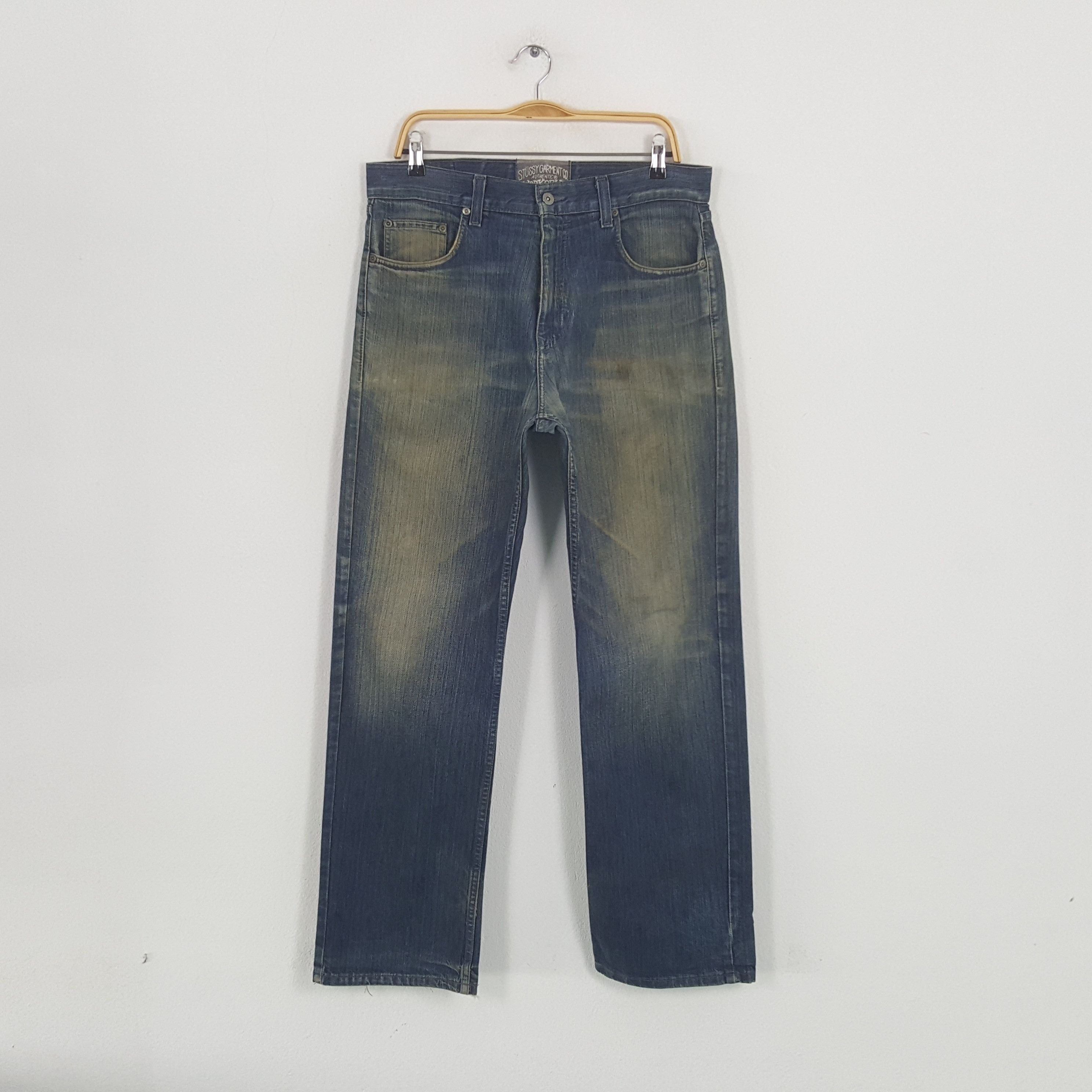Stussy × Vintage Vintage Stussy American Brand Streetwear Denim Jeans Size US 33 - 3 Thumbnail